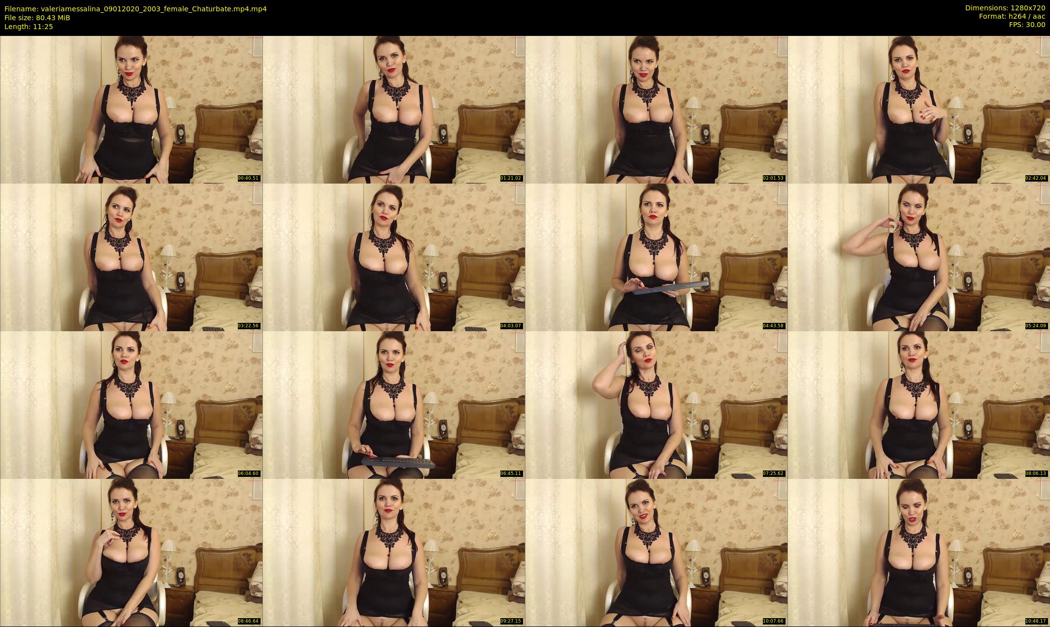 valeriamessalina — 12 minute Chaturbate female cam show recording, 720p, Jan 9, 2020