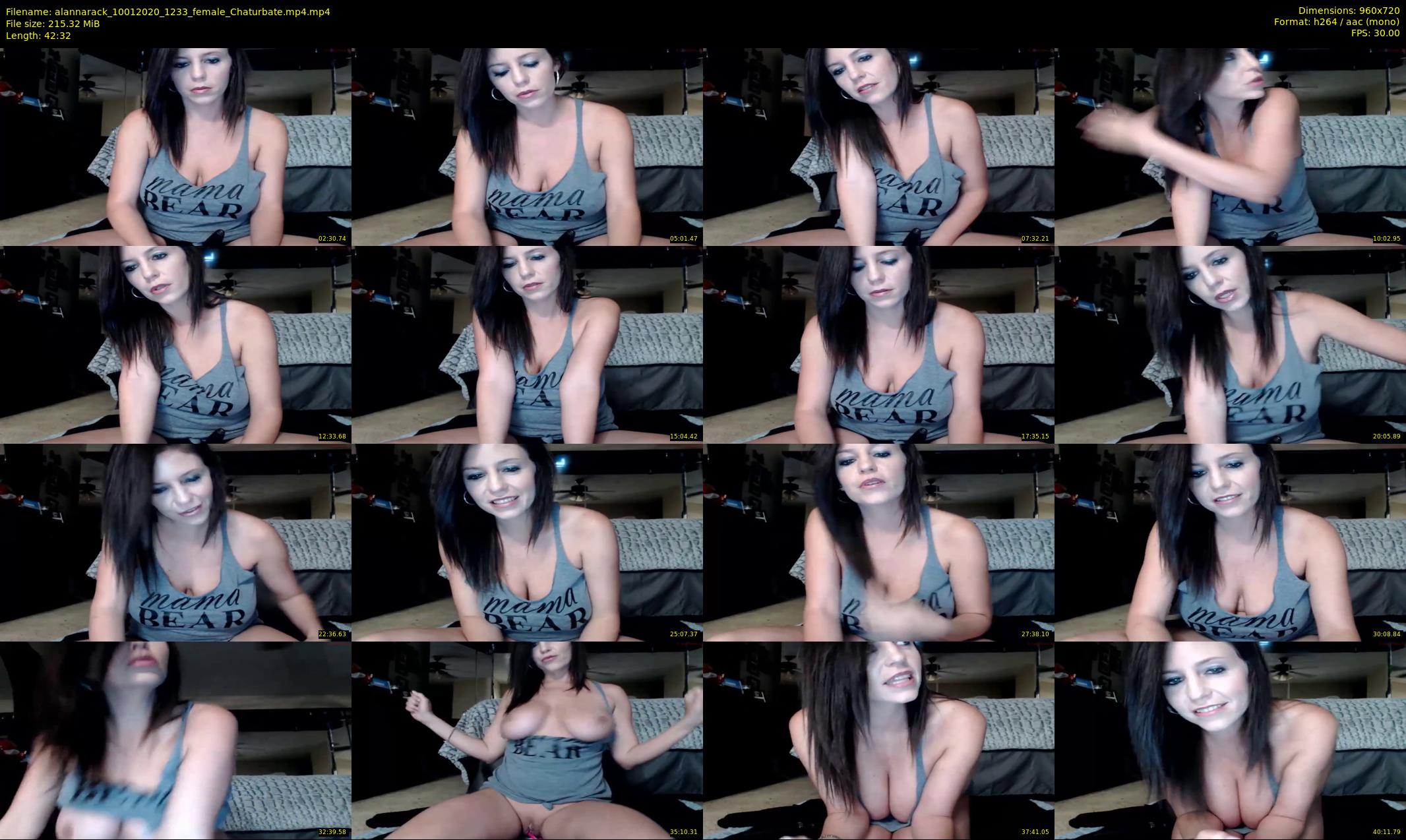 alannarack — 43 minute Chaturbate female cam show recording, 720p, Jan 10, 2020