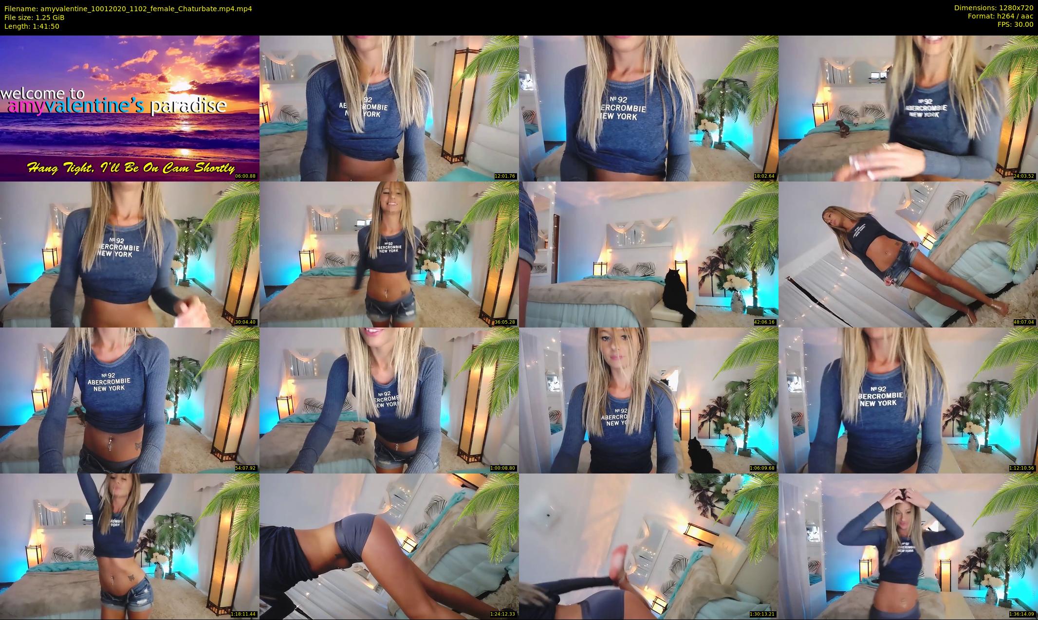 amyvalentine — 102 minute Chaturbate female cam show recording, 720p, Jan 10, 2020