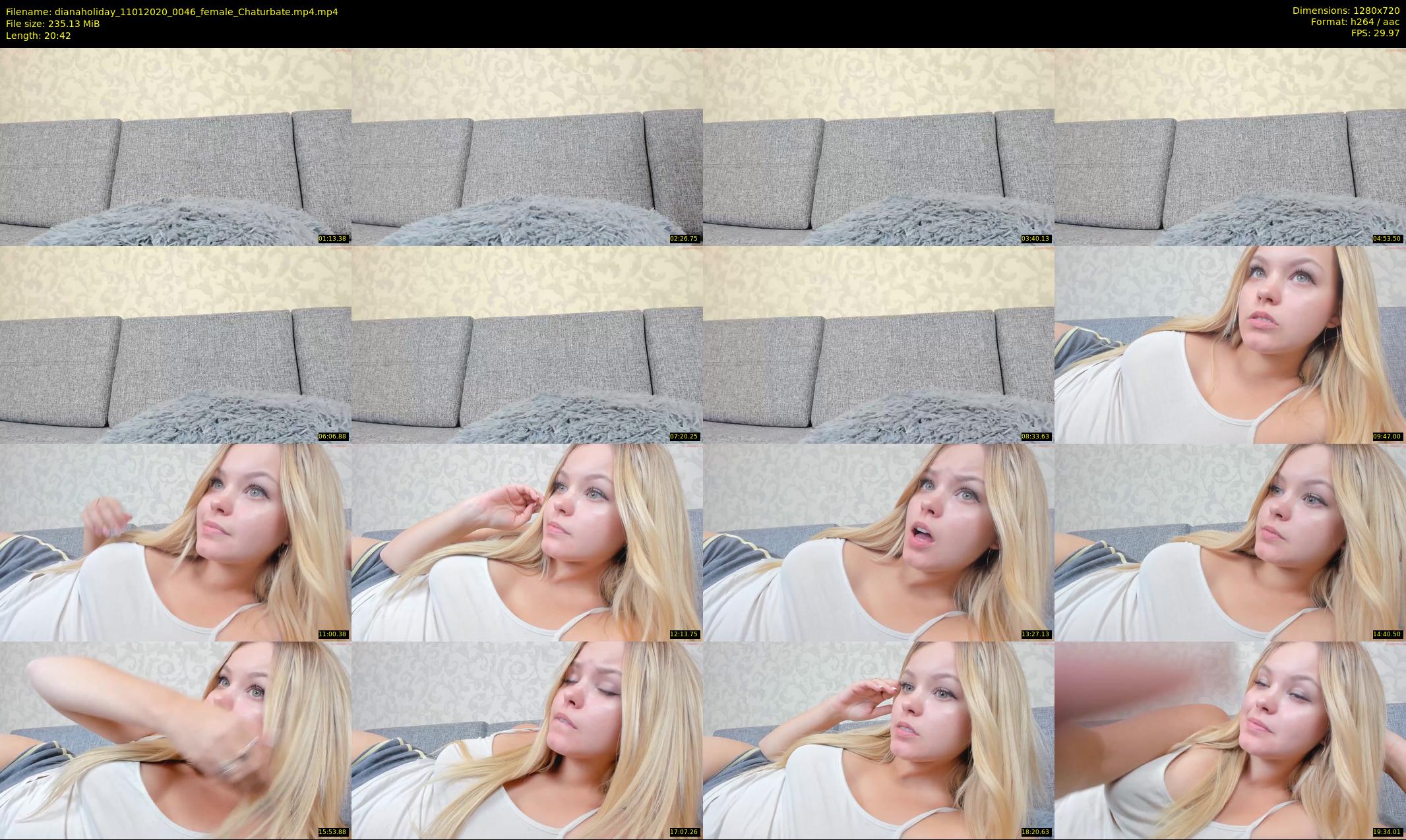 dianaholiday — 21 minute Chaturbate female cam show recording, 720p, Jan 11, 2020