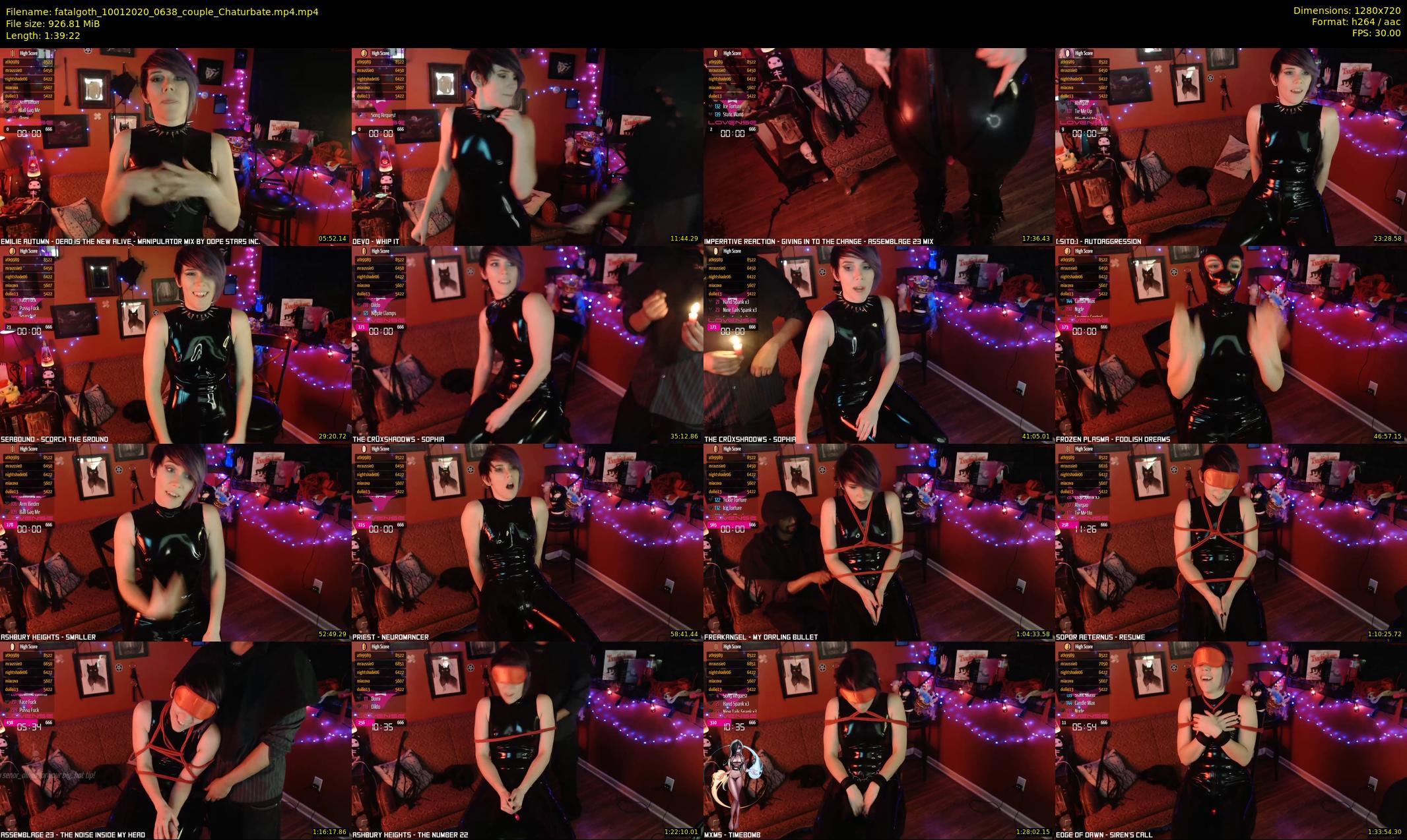 fatalgoth — 100 minute Chaturbate couple cam show recording, 720p, Jan 10, 2020