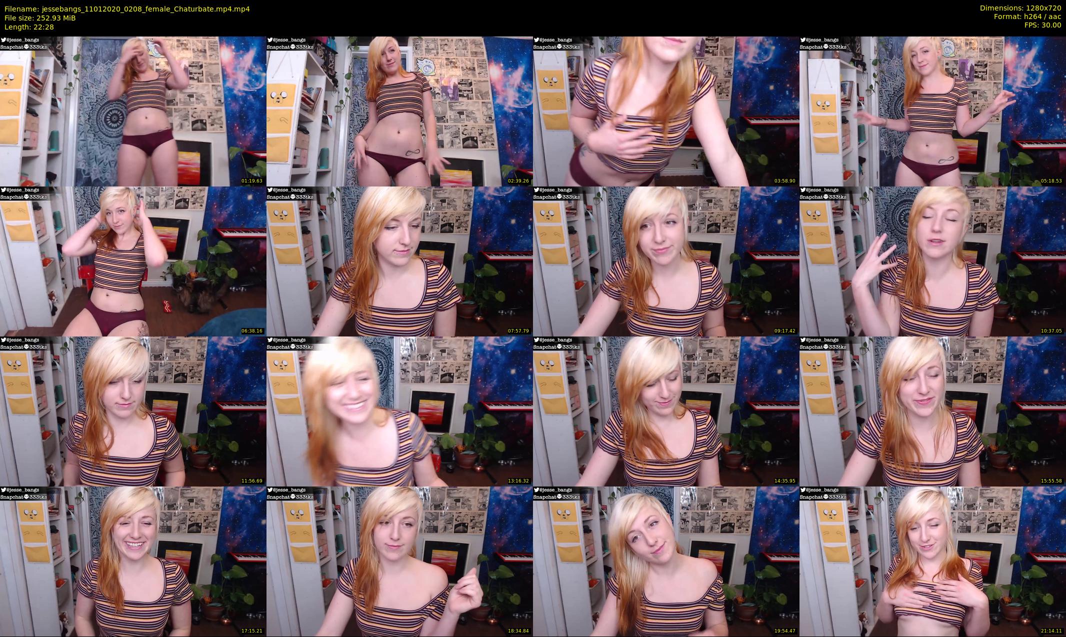 jessebangs — 23 minute Chaturbate female cam show recording, 720p, Jan 11, 2020