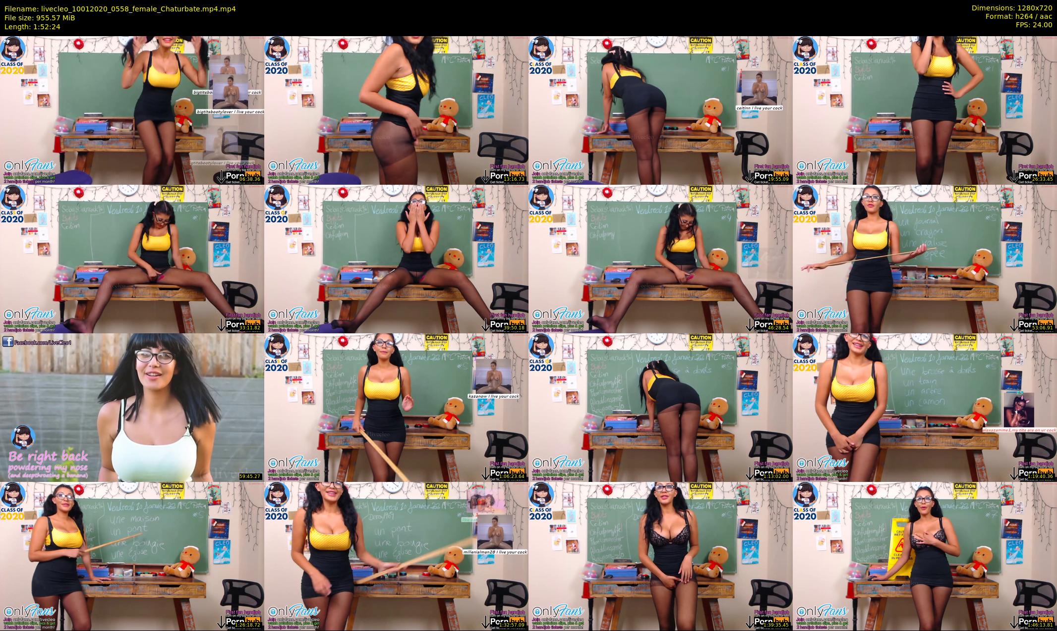 livecleo — 113 minute Chaturbate female cam show recording, 720p, Jan 10, 2020
