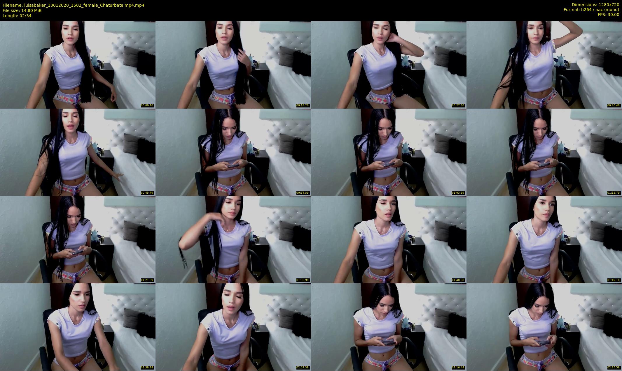 luisabaker — 3 minute Chaturbate female cam show recording, 720p, Jan 10, 2020