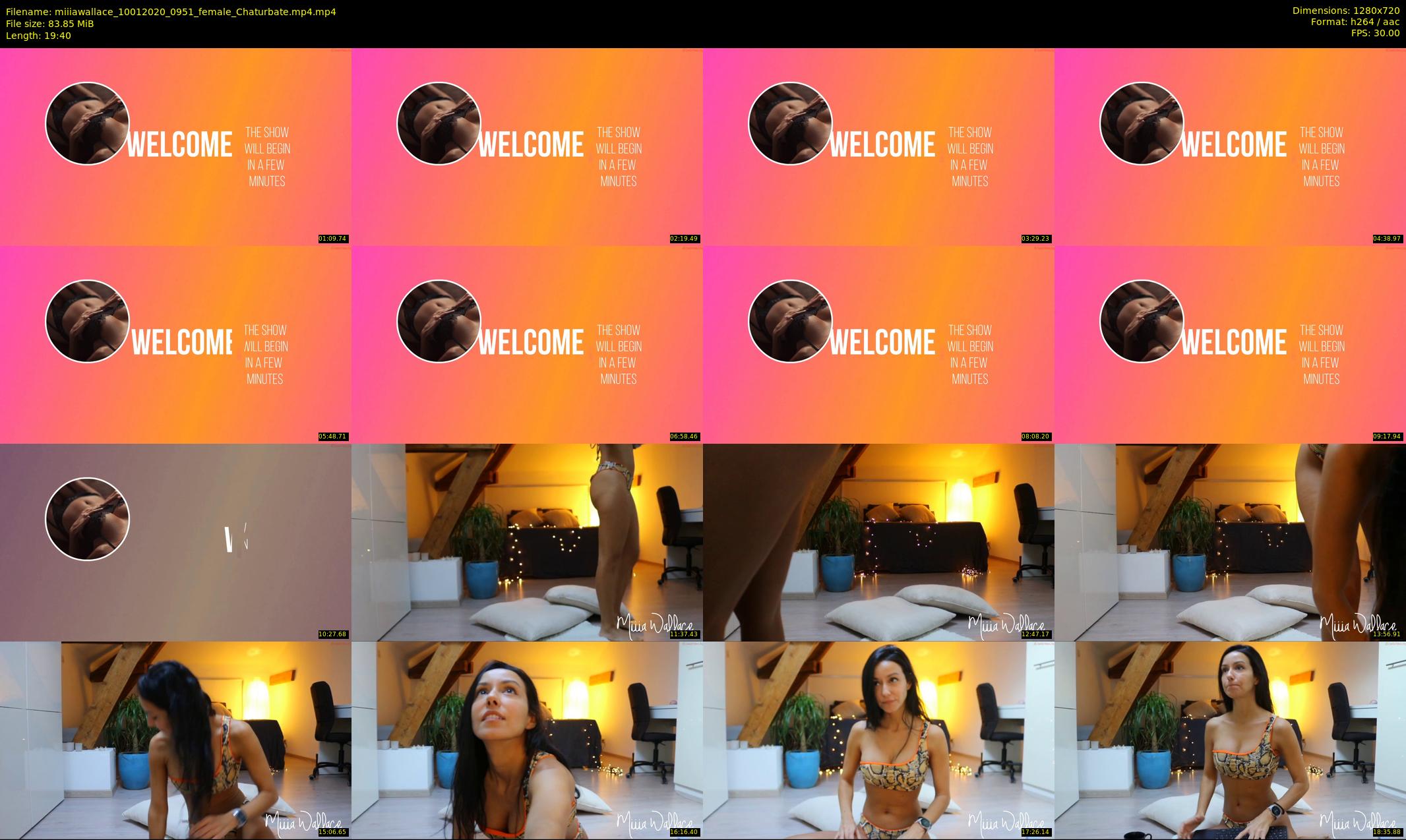 miiiawallace — 20 minute Chaturbate female cam show recording, 720p, Jan 10, 2020