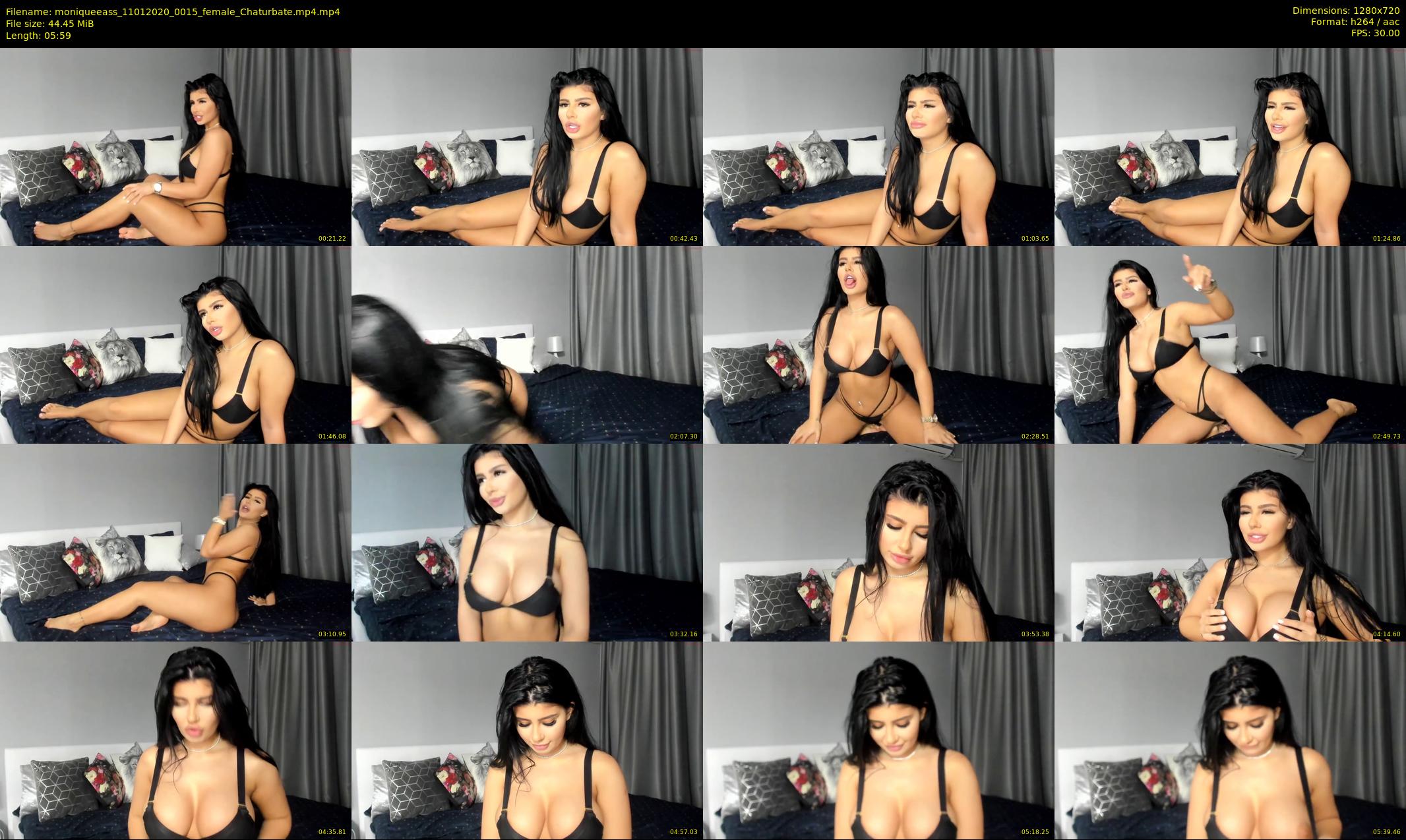 moniqueeass — 6 minute Chaturbate female cam show recording, 720p, Jan 11, 2020