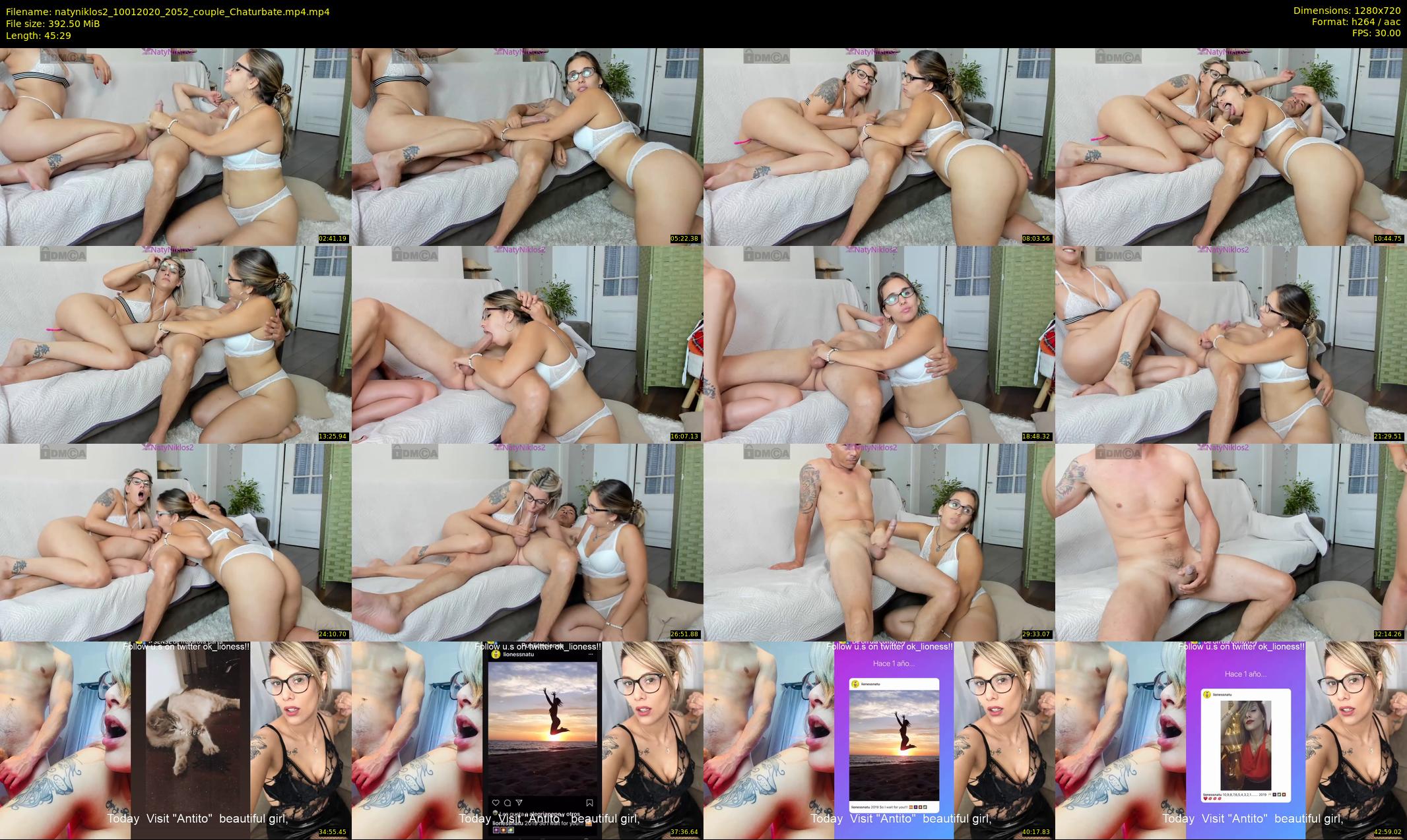 natyniklos2 — 46 minute Chaturbate couple cam show recording, 720p, Jan 10, 2020