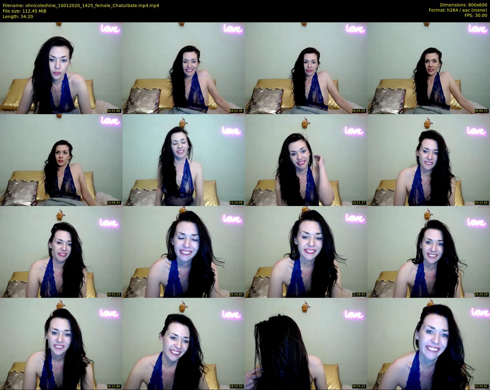 ohnicoleshine — 35 minute Chaturbate female cam show recording, 480p, Jan 10, 2020