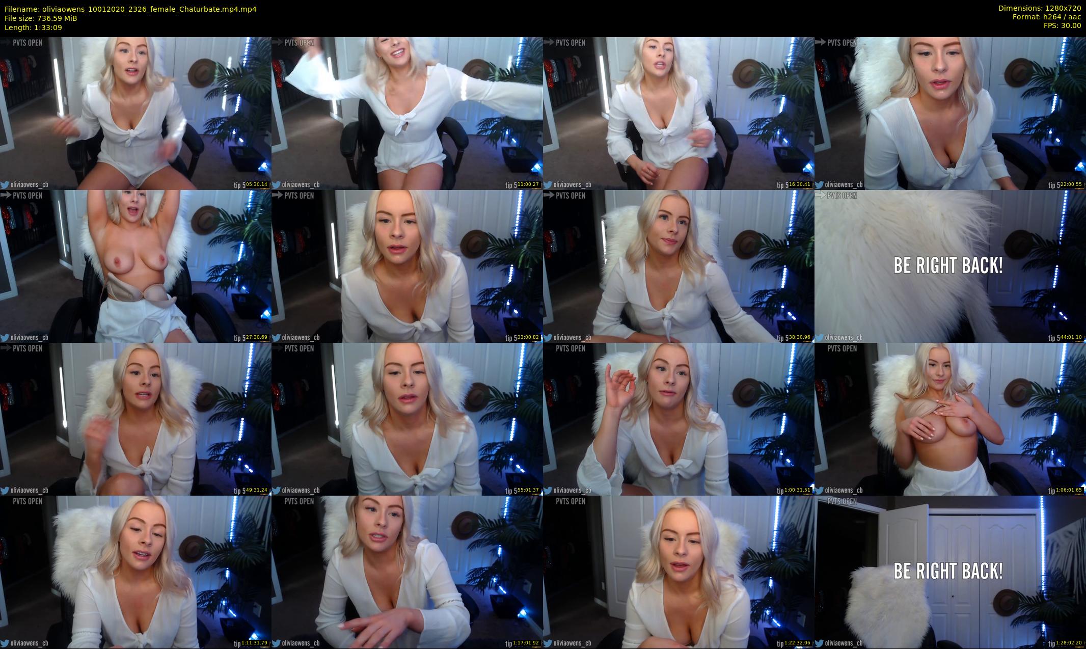 oliviaowens — 94 minute Chaturbate female cam show recording, 720p, Jan 10, 2020