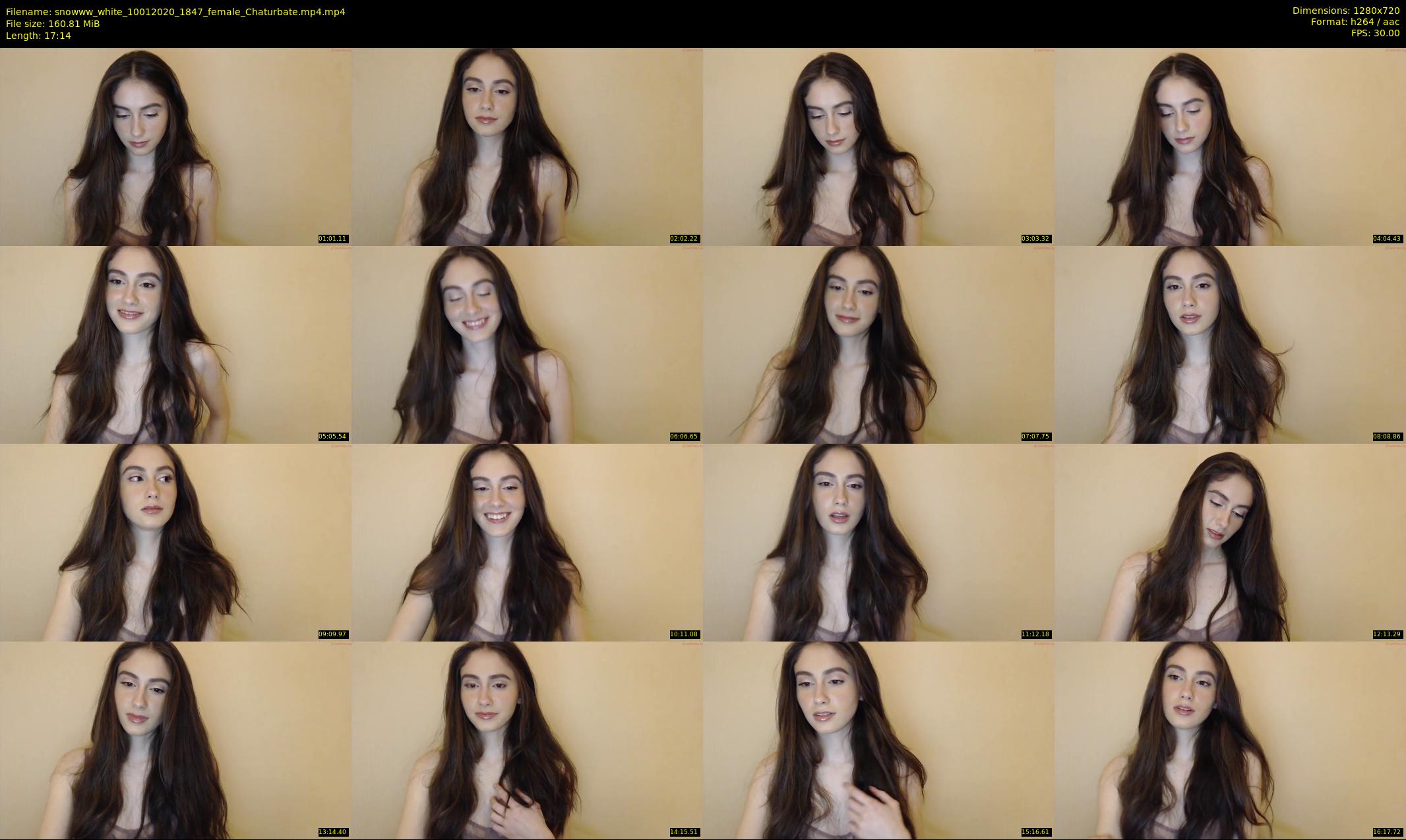 snowww_white — 18 minute Chaturbate female cam show recording, 720p, Jan 10, 2020