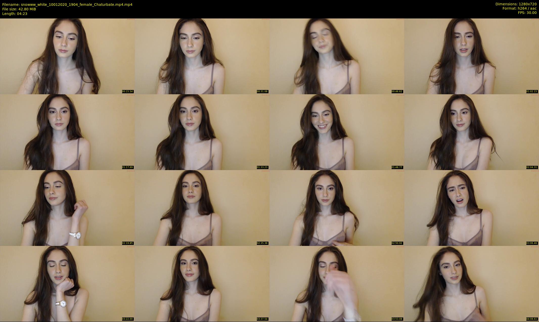 snowww_white — 5 minute Chaturbate female cam show recording, 720p, Jan 10, 2020