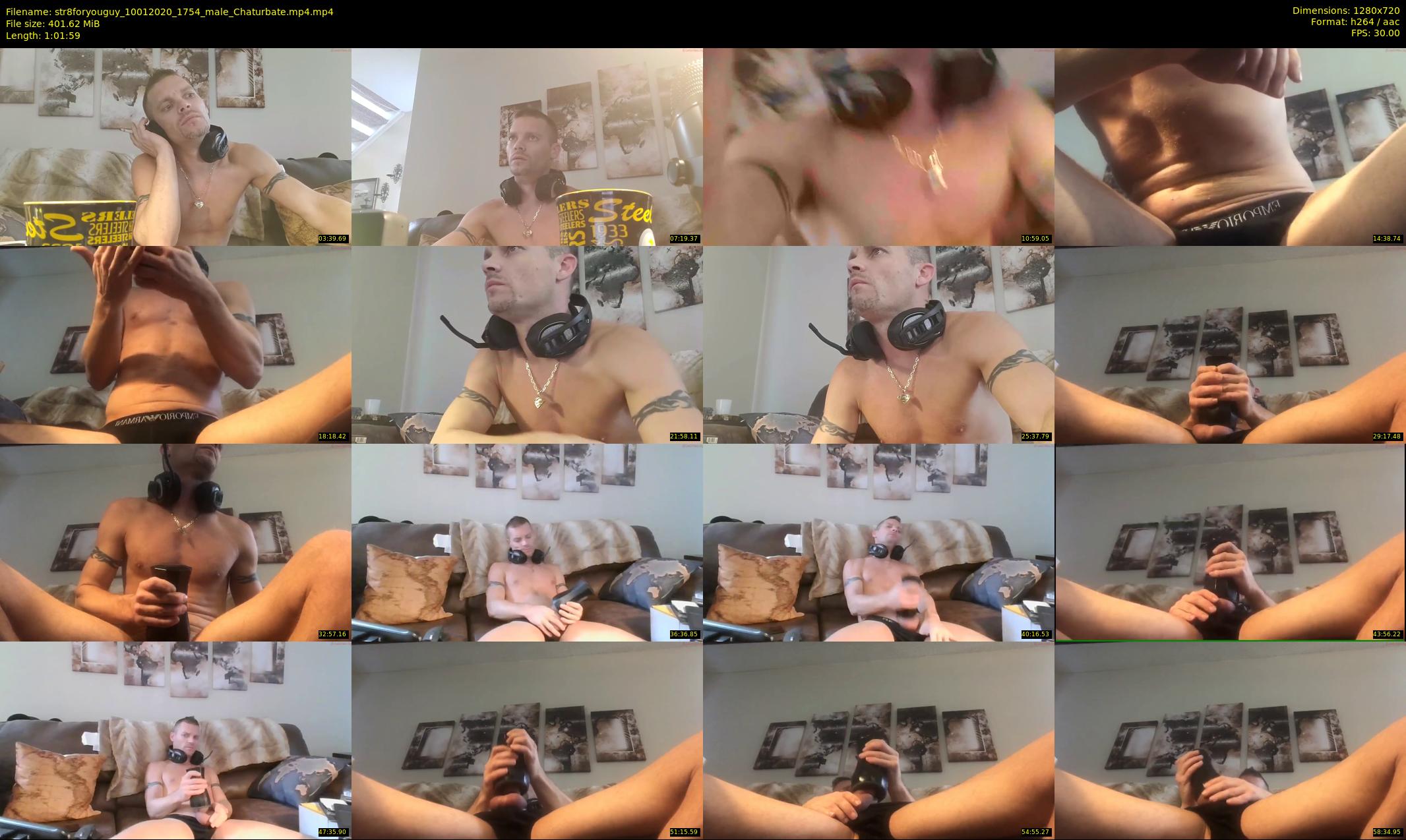 str8foryouguy — 62 minute Chaturbate male cam show recording, 720p, Jan 10, 2020