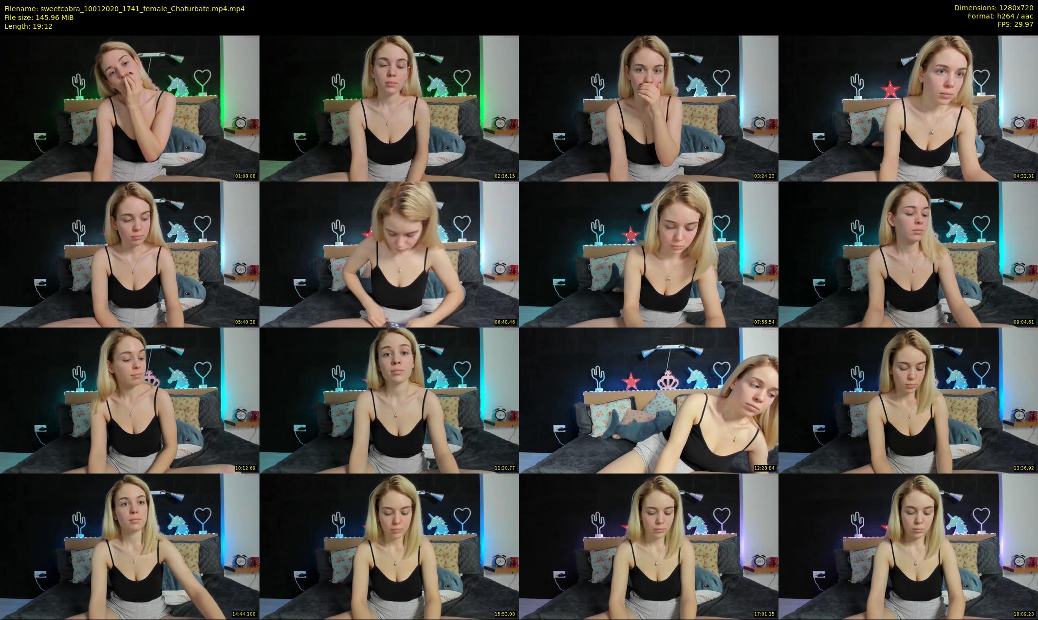 sweetcobra — 20 minute Chaturbate female cam show recording, 720p, Jan 10, 2020