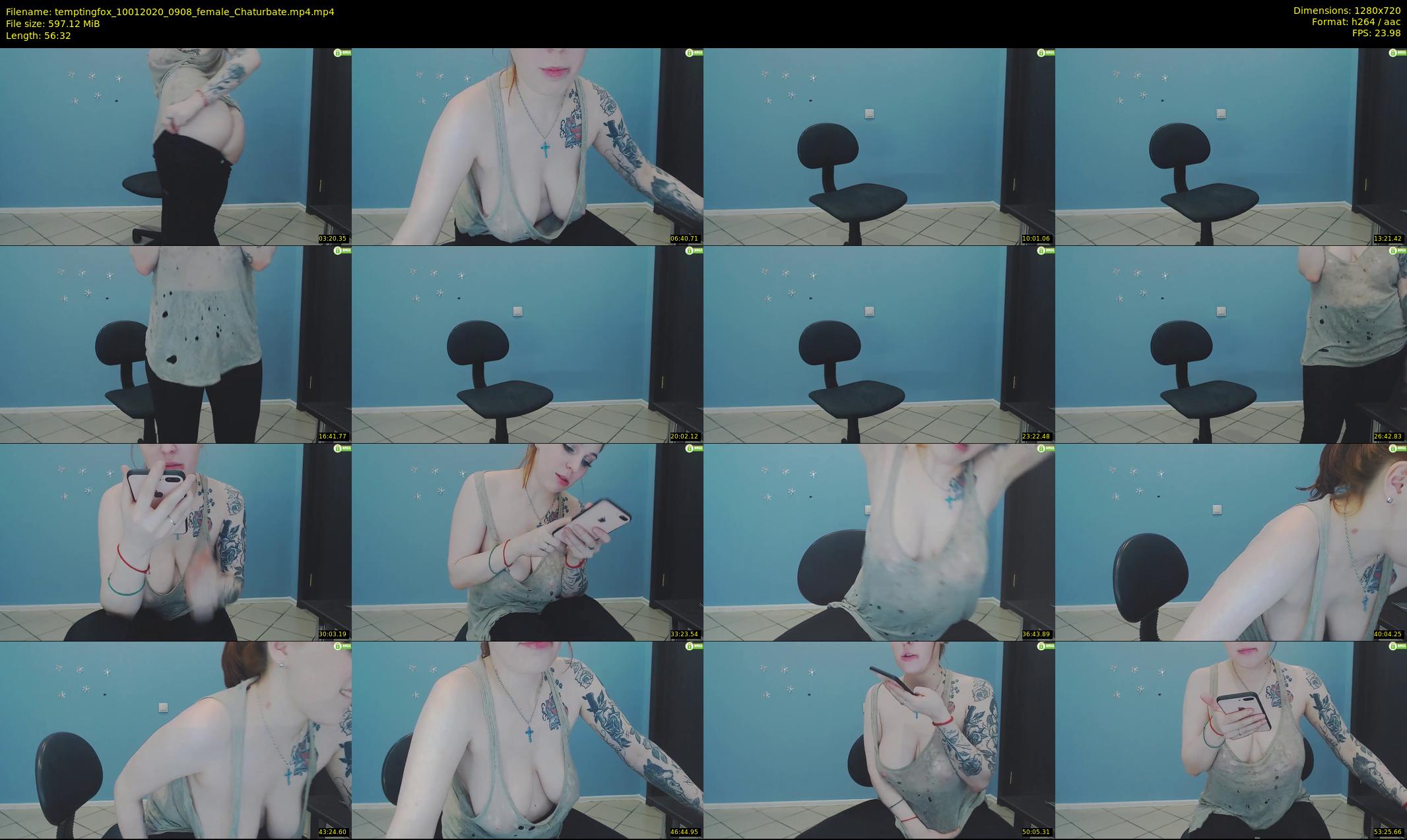 temptingfox — 57 minute Chaturbate female cam show recording, 720p, Jan 10, 2020