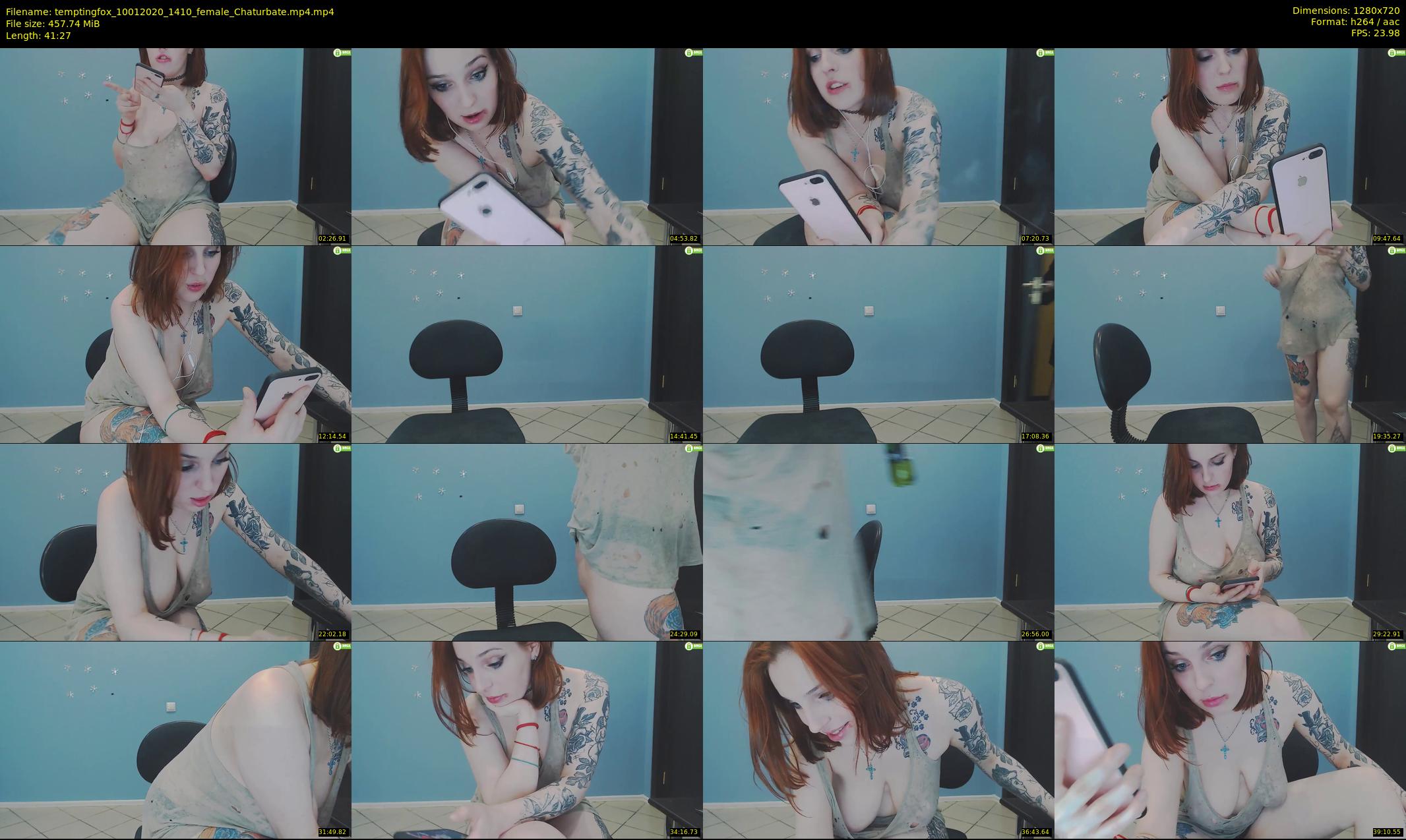 temptingfox — 42 minute Chaturbate female cam show recording, 720p, Jan 10, 2020
