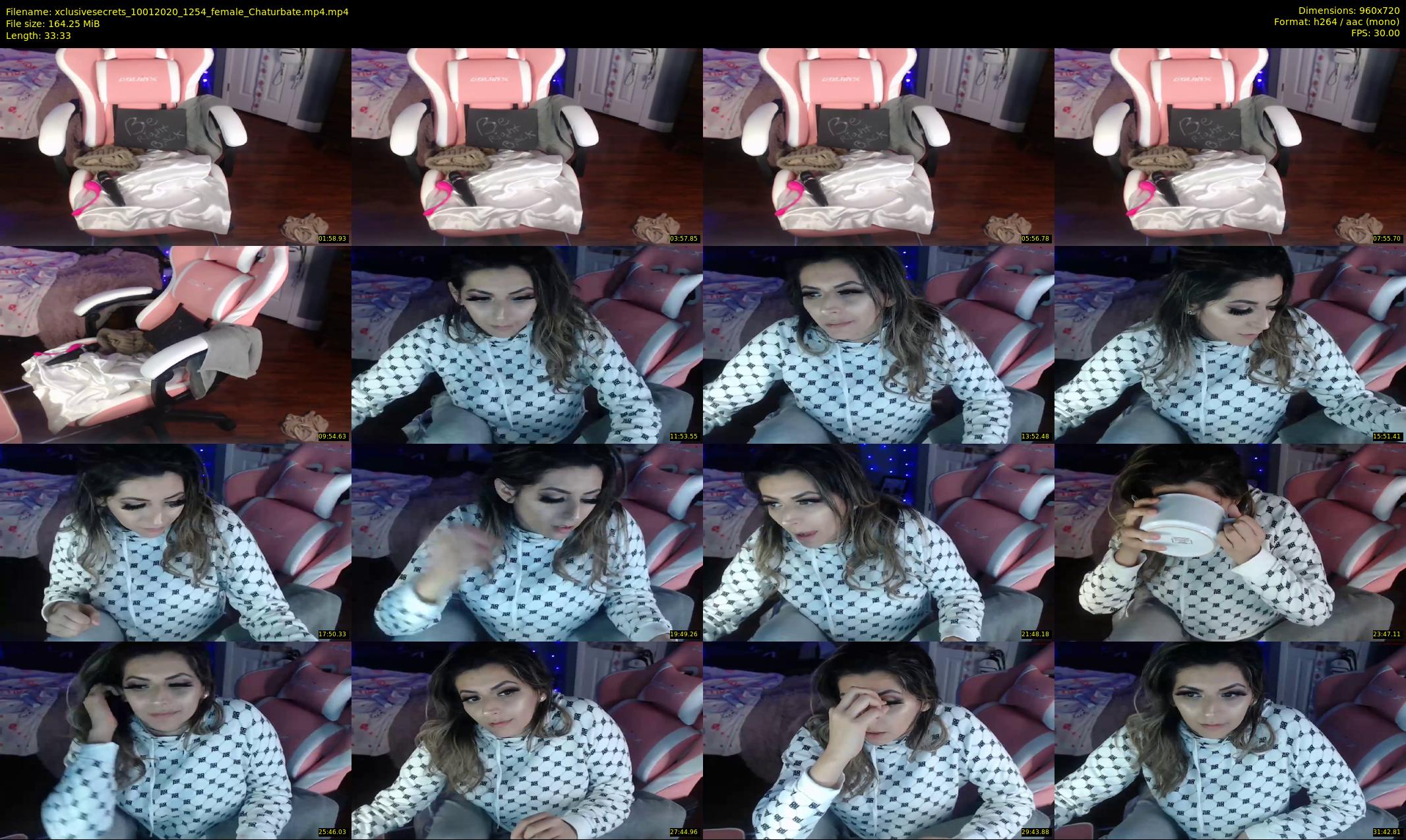 xclusivesecrets — 34 minute Chaturbate female cam show recording, 720p, Jan 10, 2020