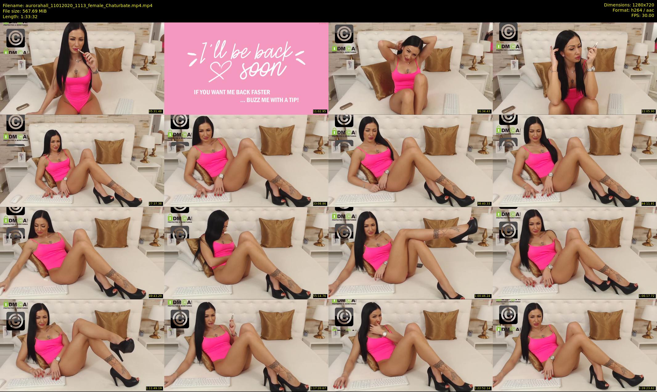 aurorahall — 94 minute Chaturbate female cam show recording, 720p, Jan 11, 2020