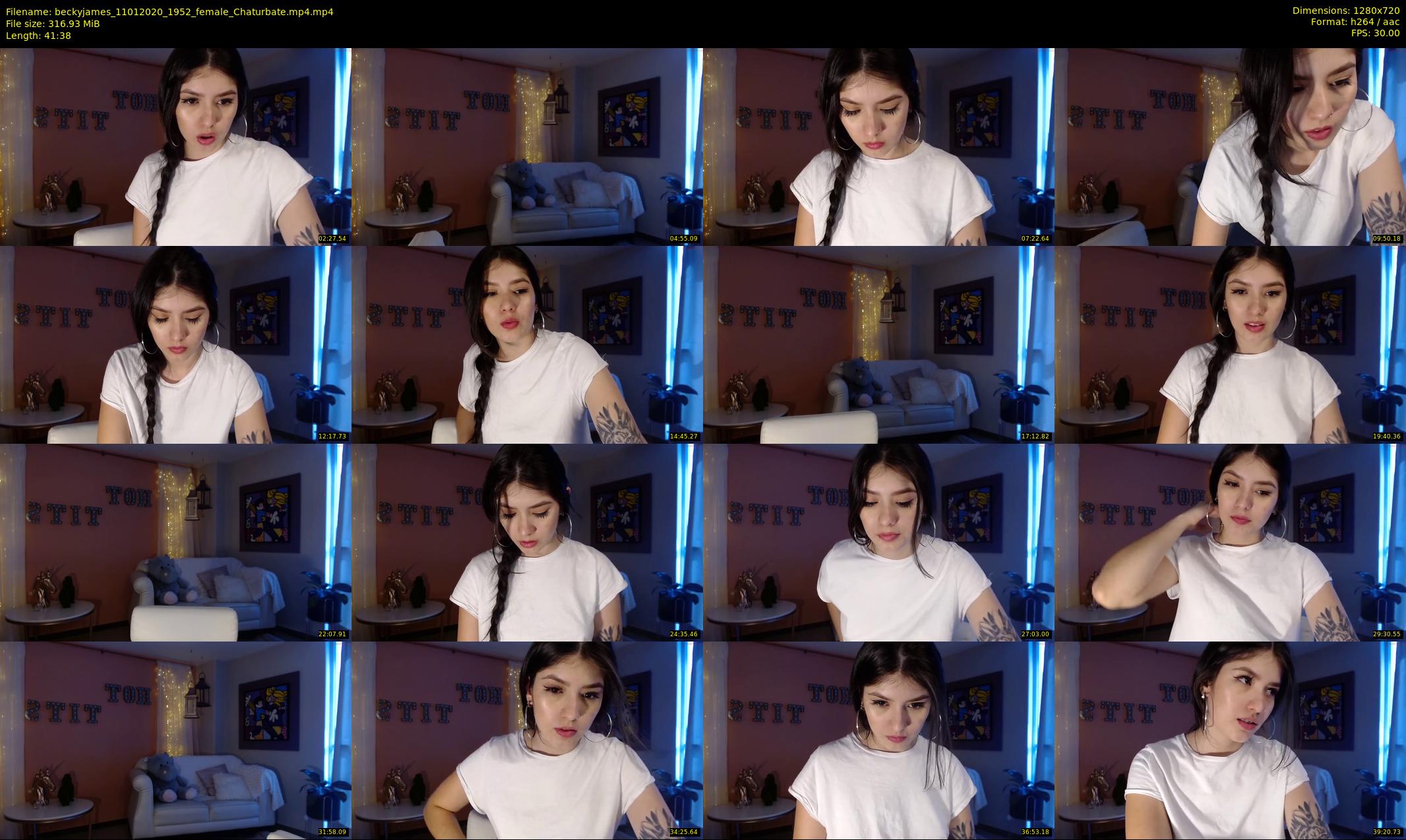 beckyjames — 42 minute Chaturbate female cam show recording, 720p, Jan 11, 2020