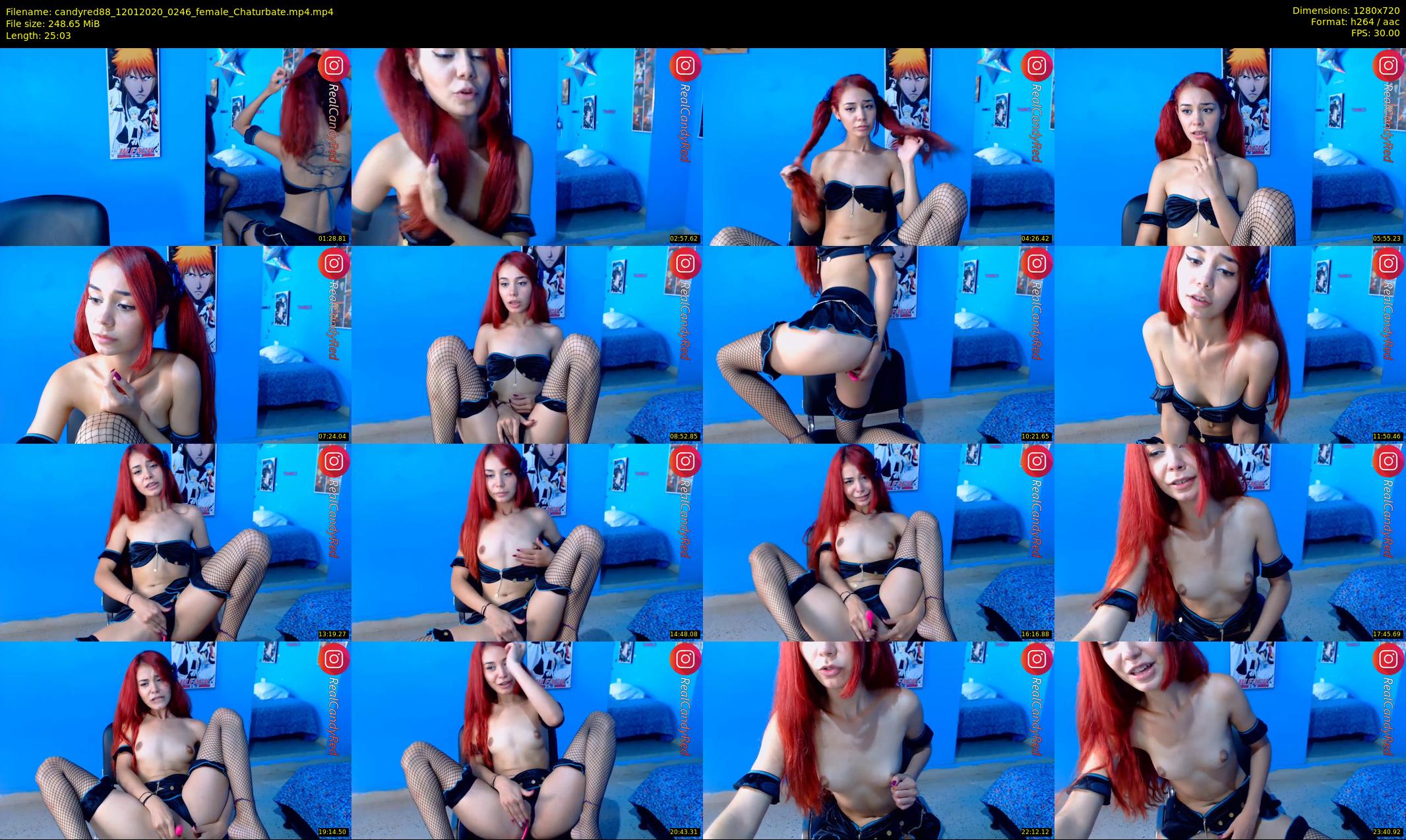 candyred88 — 26 minute Chaturbate female cam show recording, 720p, Jan 12, 2020