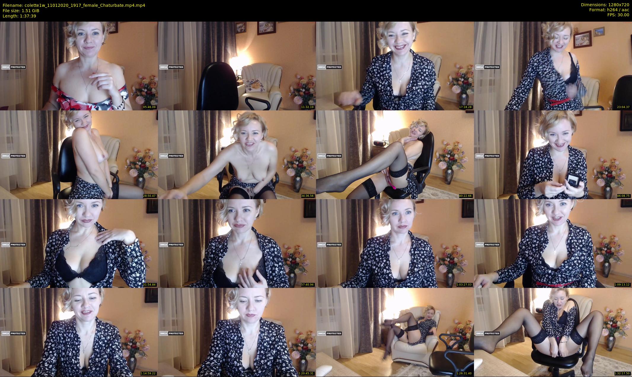 colette1w — 98 minute Chaturbate female cam show recording, 720p, Jan 11, 2020