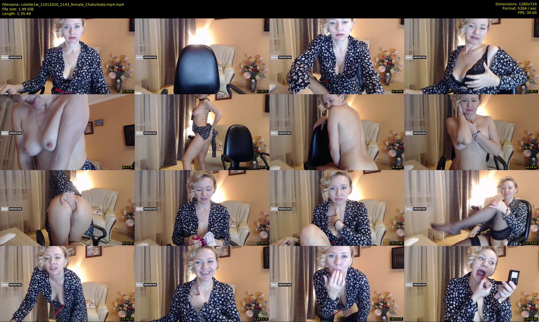 colette1w — 96 minute Chaturbate female cam show recording, 720p, Jan 11, 2020