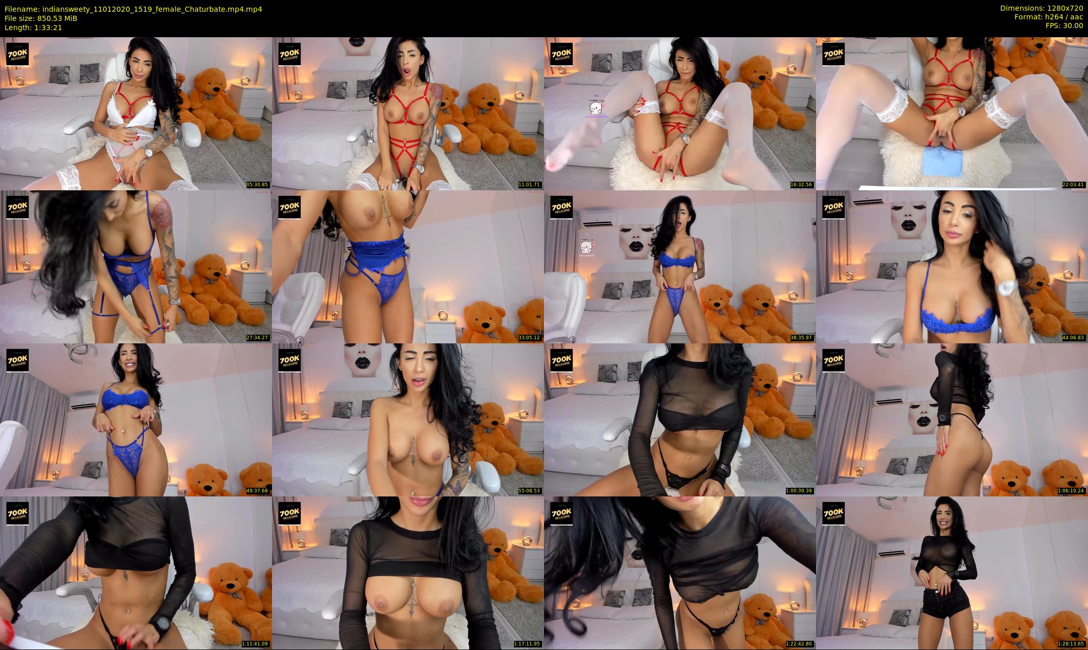 indiansweety — 94 minute Chaturbate female cam show recording, 720p, Jan 11, 2020