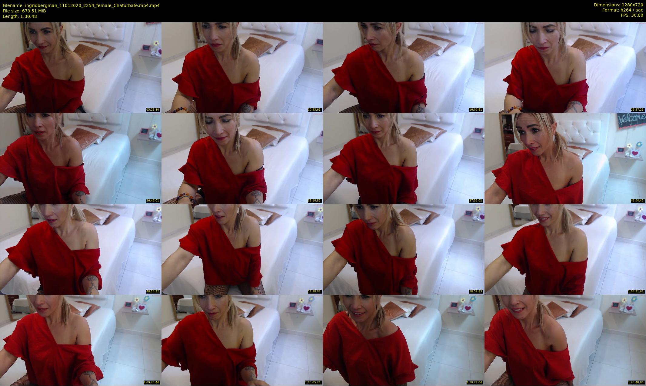 ingridbergman — 91 minute Chaturbate female cam show recording, 720p, Jan 11, 2020