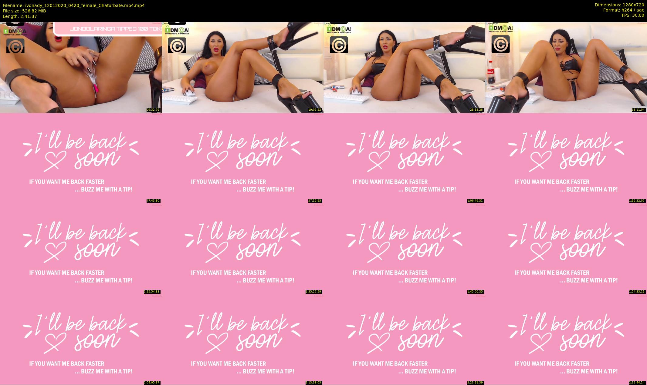 ivonady — 162 minute Chaturbate female cam show recording, 720p, Jan 12, 2020