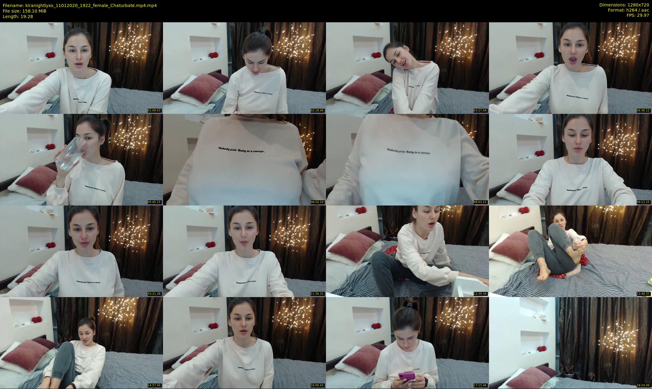 kiranightlyxo — 20 minute Chaturbate female cam show recording, 720p, Jan 11, 2020