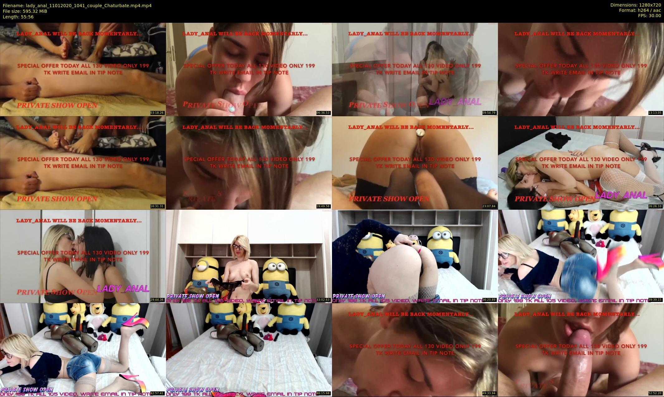 lady_anal — 56 minute Chaturbate female cam show recording, 720p, Jan 11, 2020