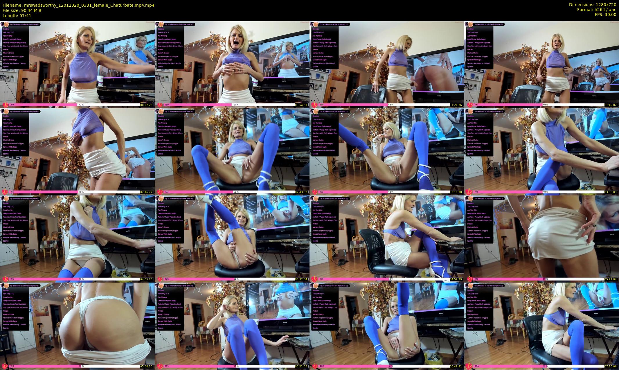 mrswadsworthy — 8 minute Chaturbate female cam show recording, 720p, Jan 12, 2020