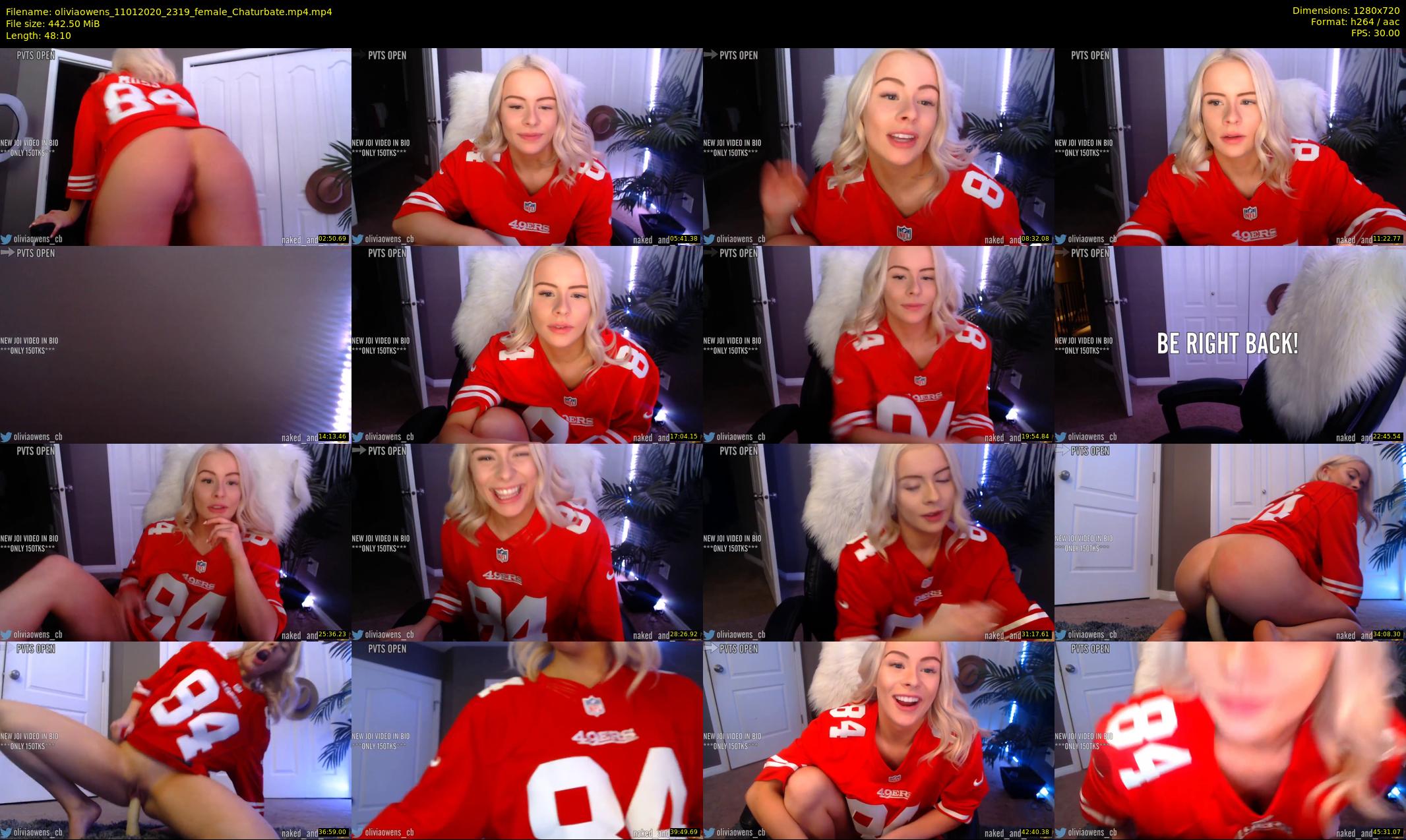 oliviaowens — 49 minute Chaturbate female cam show recording, 720p, Jan 11, 2020