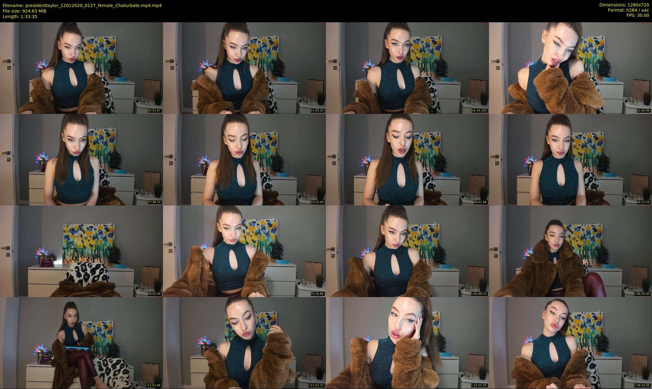 presidenttaylor — 94 minute Chaturbate female cam show recording, 720p, Jan 12, 2020