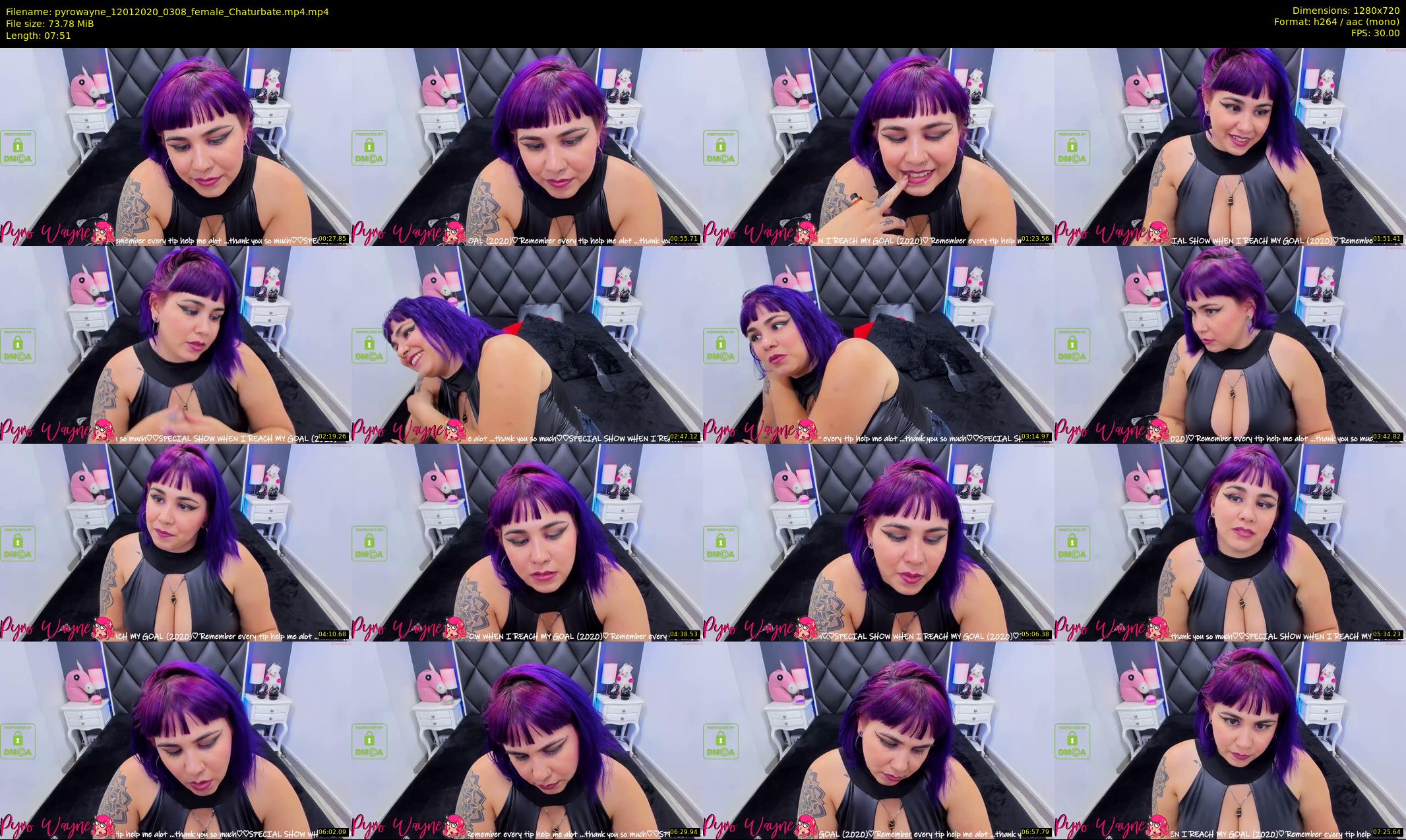 pyrowayne — 8 minute Chaturbate female cam show recording, 720p, Jan 12, 2020