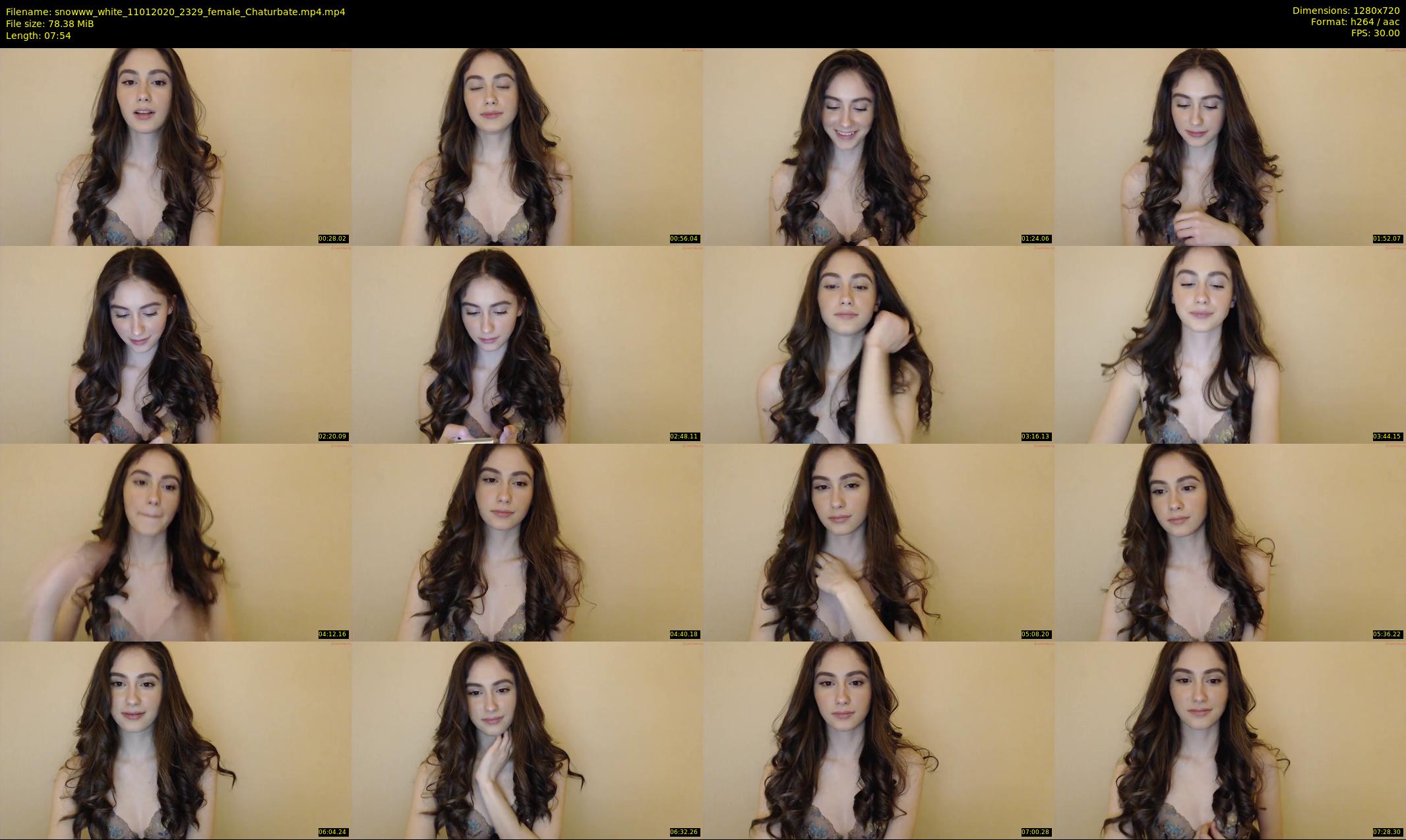 snowww_white — 8 minute Chaturbate female cam show recording, 720p, Jan 11, 2020