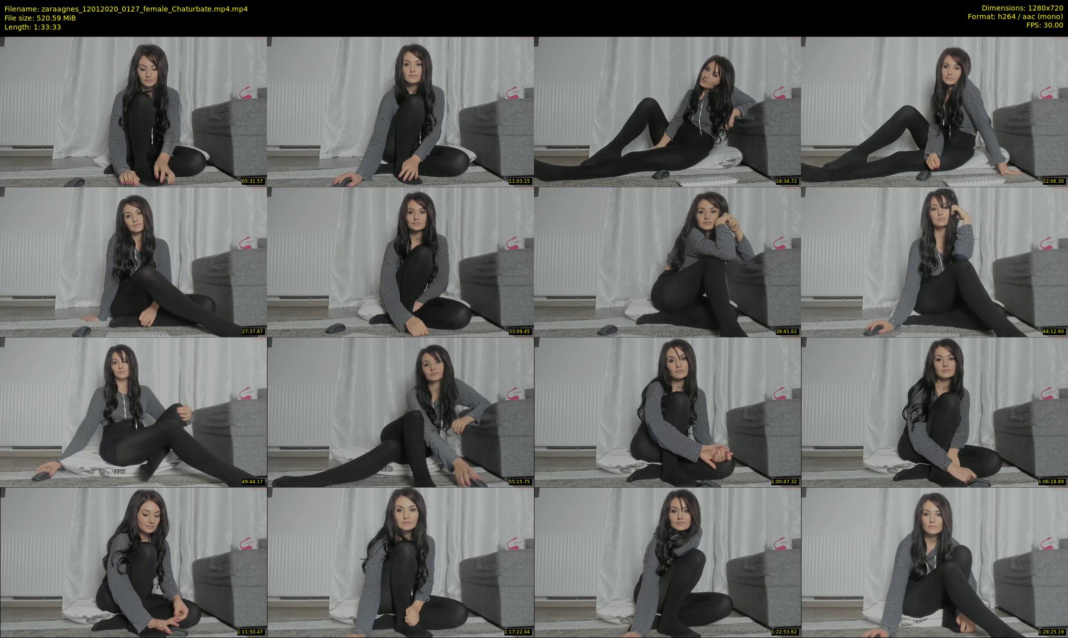 zaraagnes — 94 minute Chaturbate female cam show recording, 720p, Jan 12, 2020