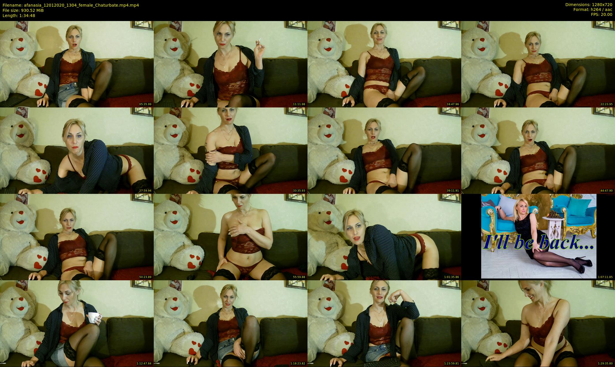 afanasia — 95 minute Chaturbate female cam show recording, 720p, Jan 12, 2020