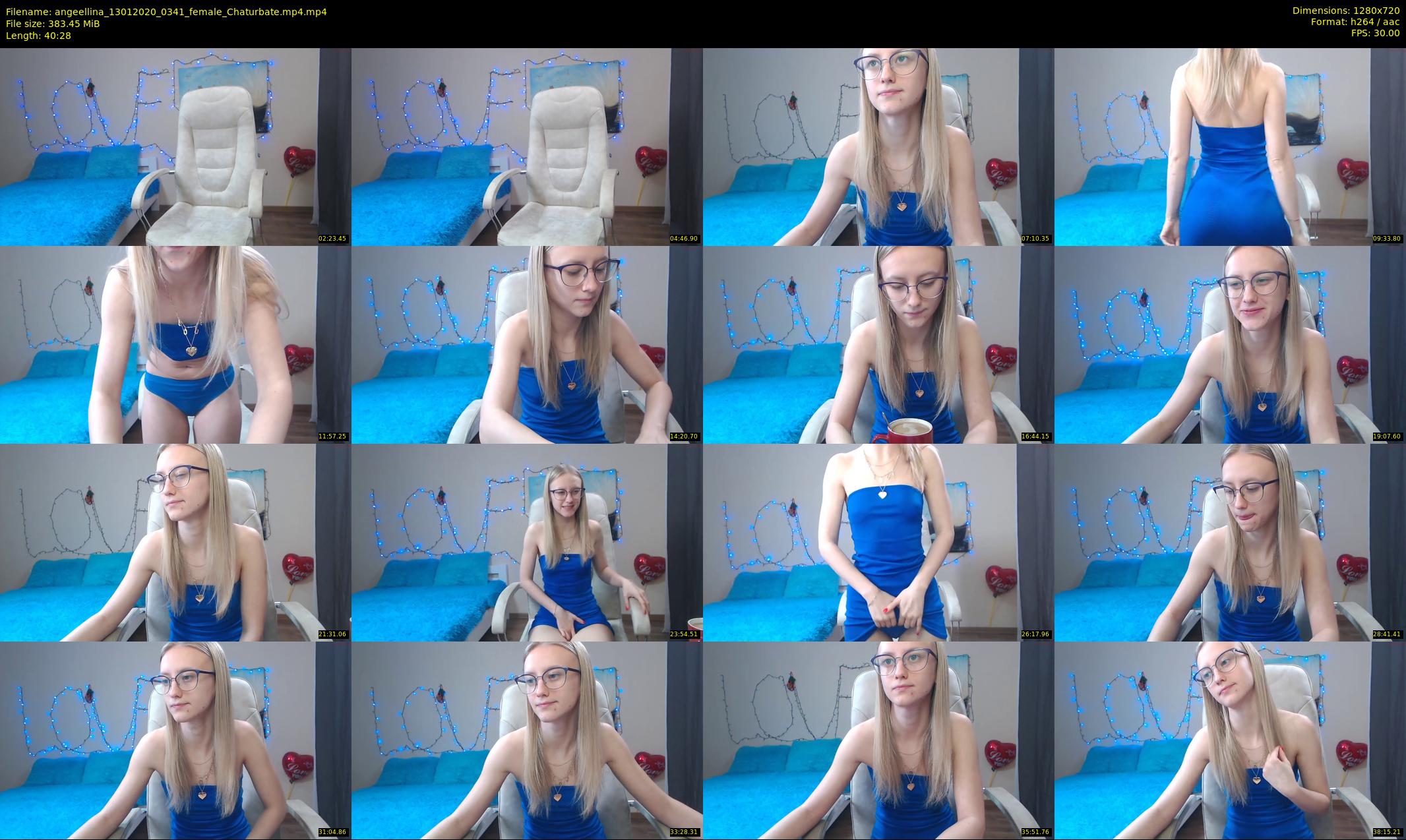 angeellina — 41 minute Chaturbate female cam show recording, 720p, Jan 13, 2020