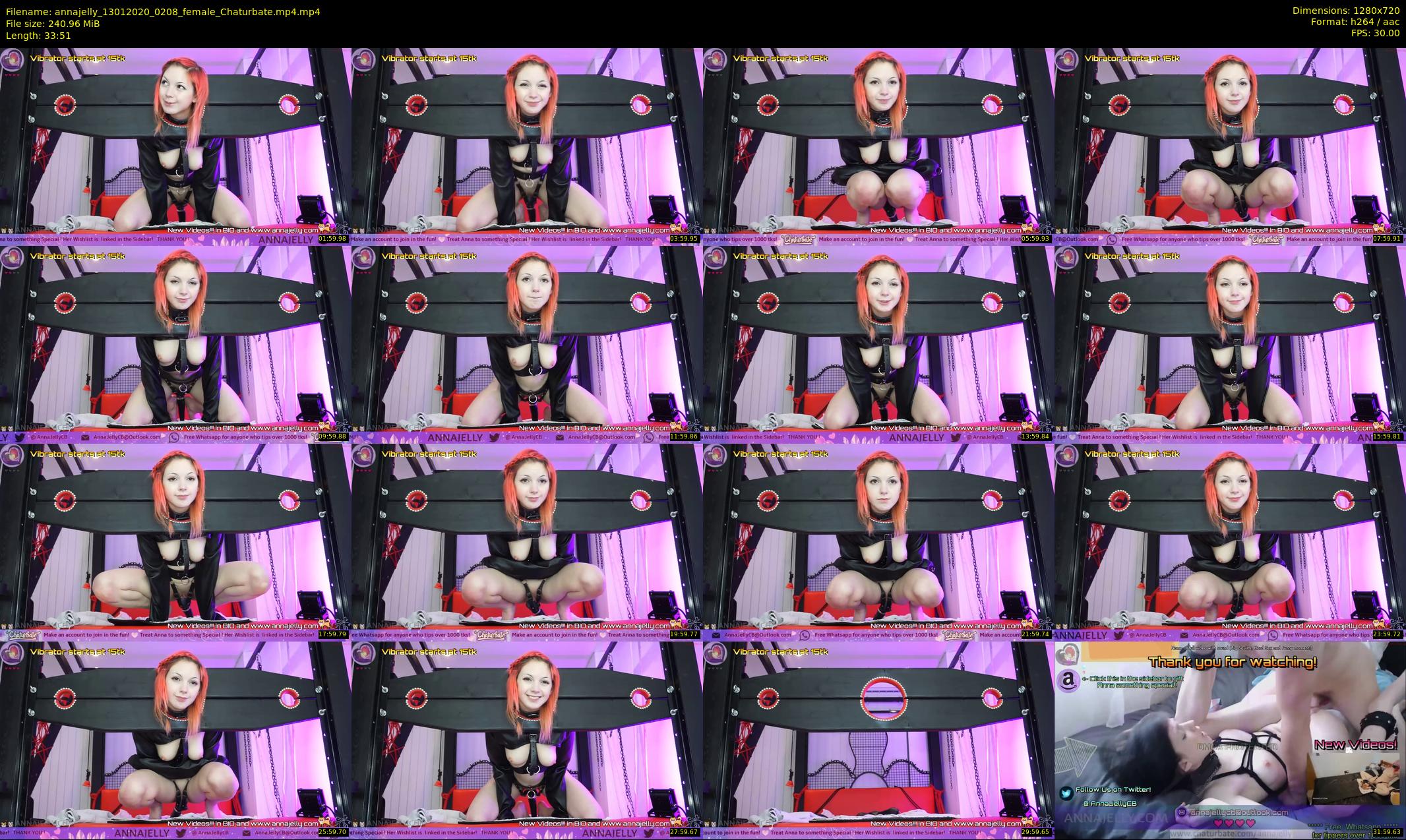 annajelly — 34 minute Chaturbate couple cam show recording, 720p, Jan 13, 2020