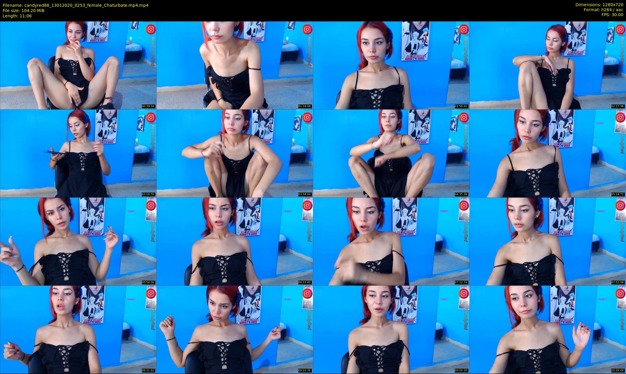candyred88 — 12 minute Chaturbate female cam show recording, 720p, Jan 13, 2020