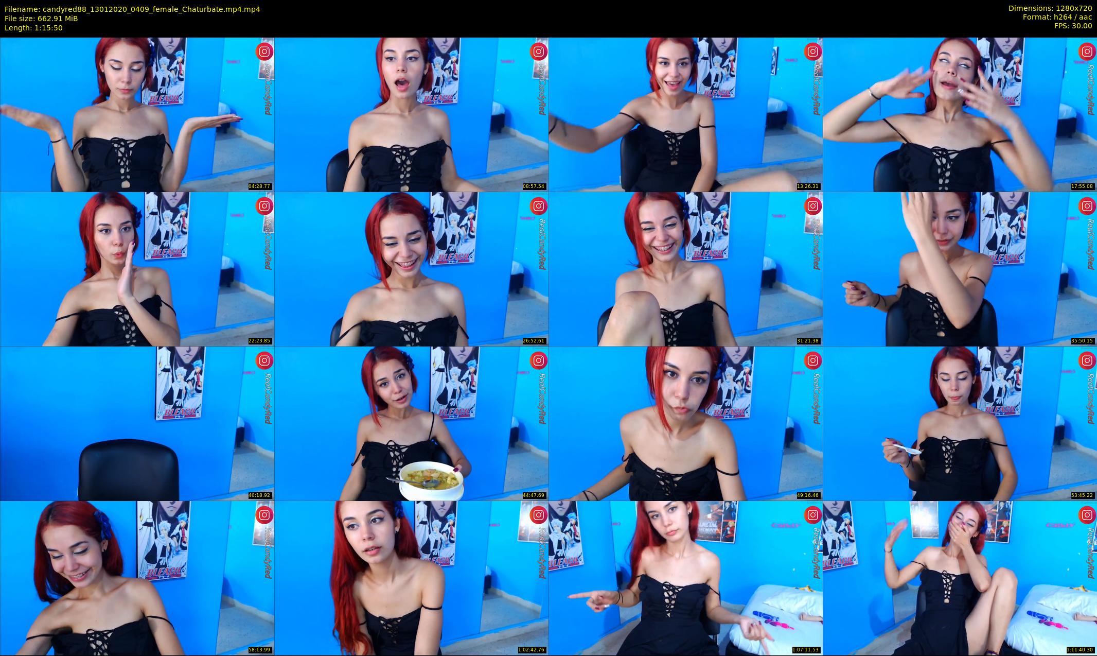 candyred88 — 76 minute Chaturbate female cam show recording, 720p, Jan 13, 2020