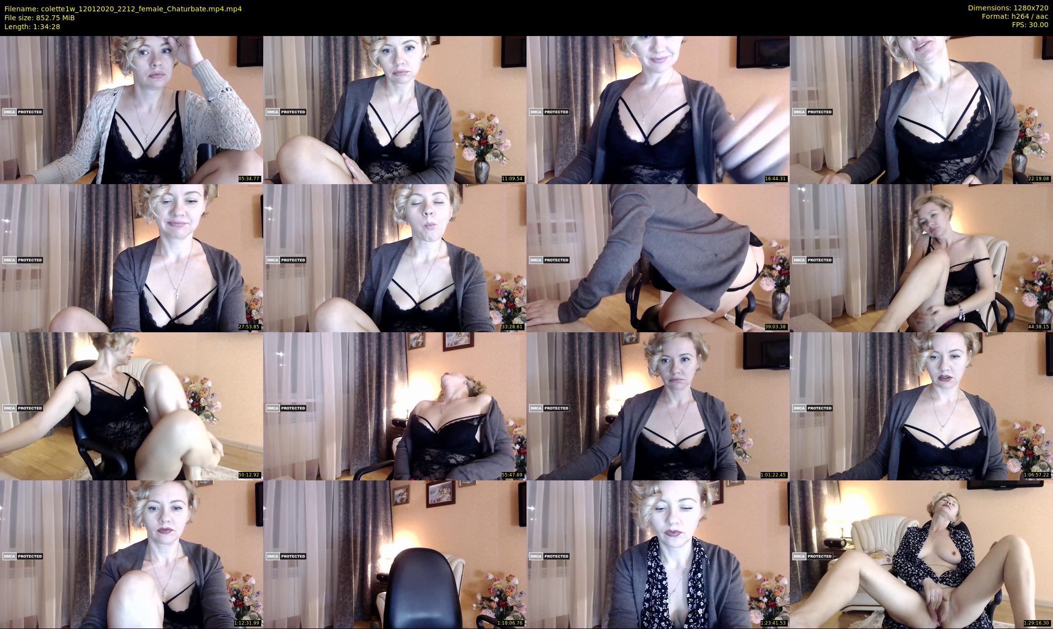 colette1w — 95 minute Chaturbate female cam show recording, 720p, Jan 12, 2020