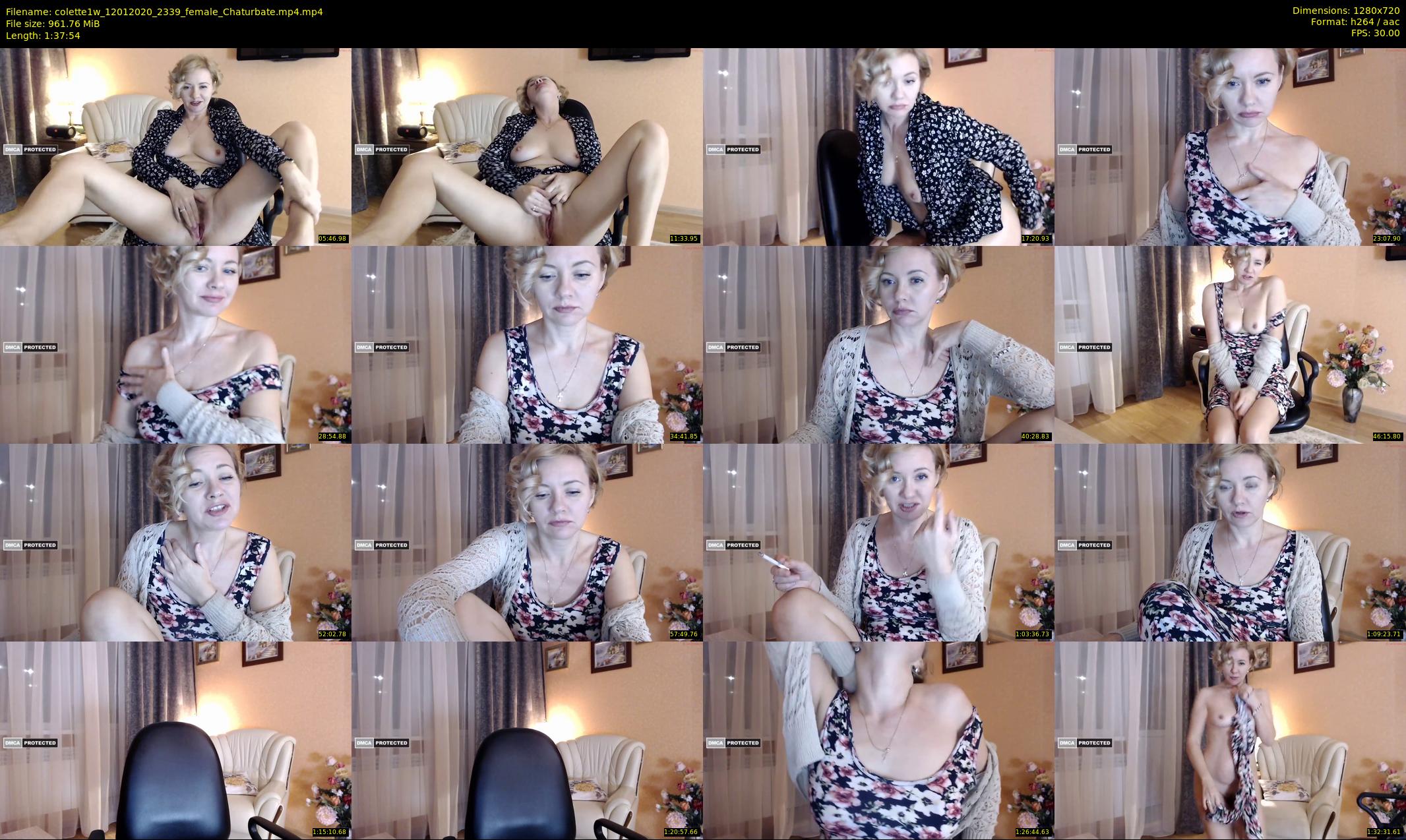 colette1w — 98 minute Chaturbate female cam show recording, 720p, Jan 12, 2020