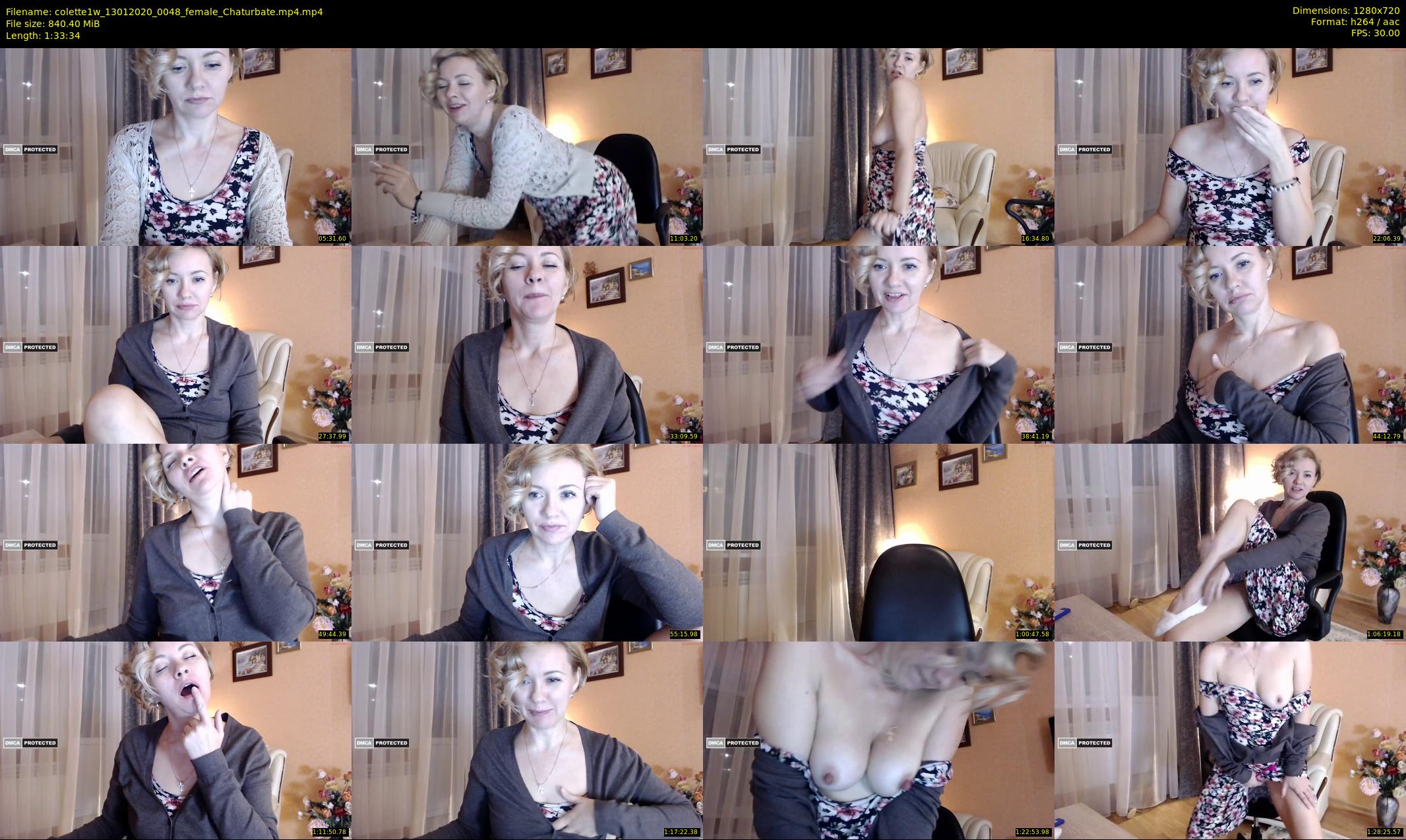 colette1w — 94 minute Chaturbate female cam show recording, 720p, Jan 13, 2020