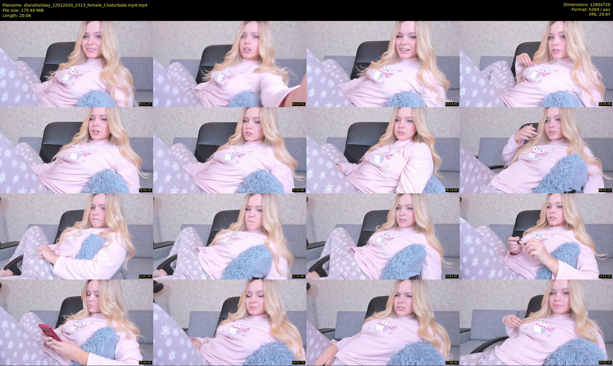dianaholiday — 21 minute Chaturbate female cam show recording, 720p, Jan 12, 2020