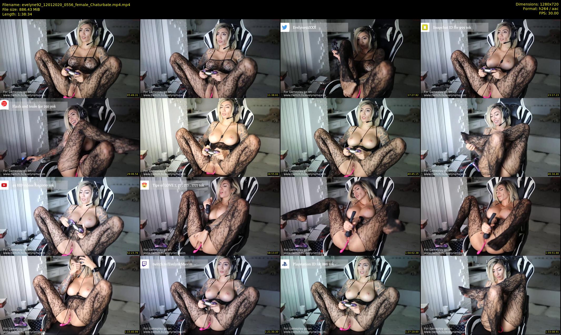 evelyne92 — 99 minute Chaturbate female cam show recording, 720p, Jan 12, 2020