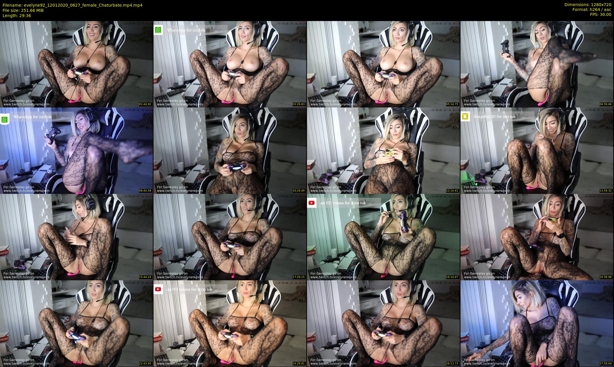 evelyne92 — 30 minute Chaturbate female cam show recording, 720p, Jan 12, 2020