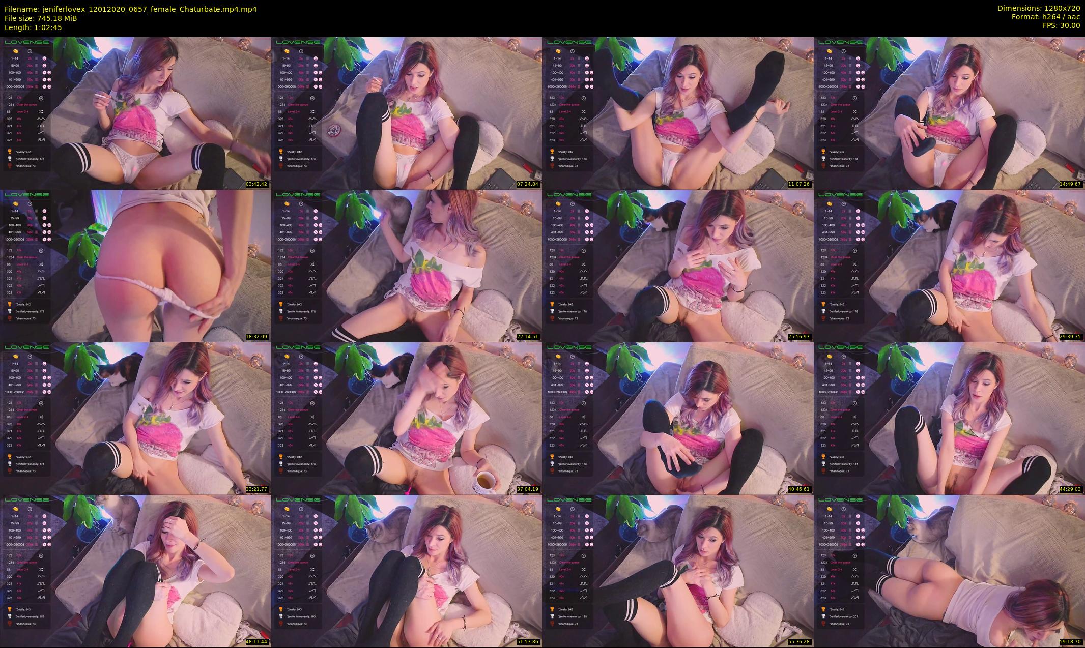 jeniferlovex — 63 minute Chaturbate female cam show recording, 720p, Jan 12, 2020