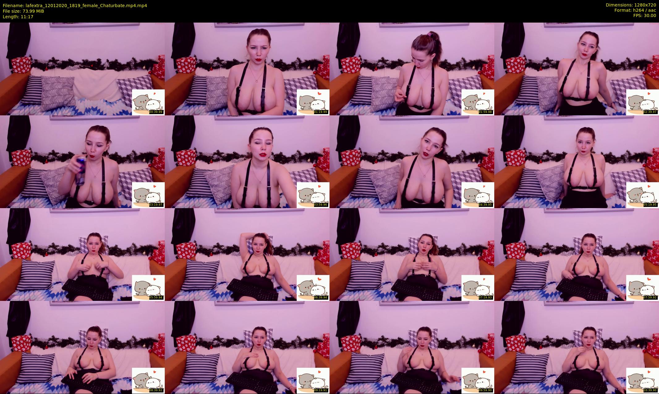 lafextra — 12 minute Chaturbate female cam show recording, 720p, Jan 12, 2020