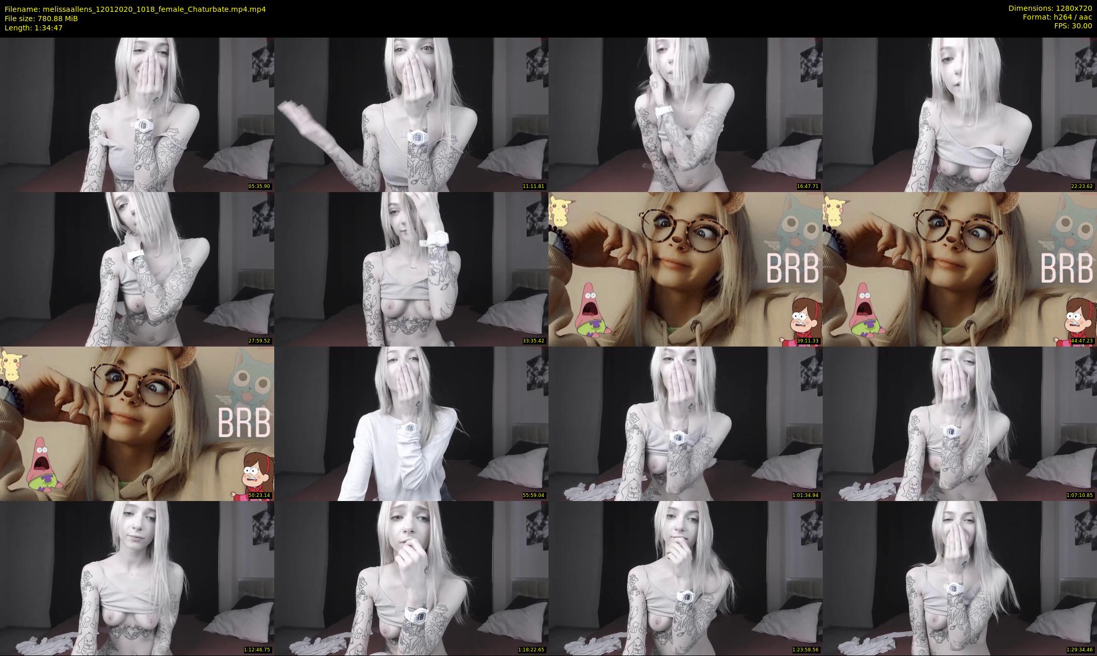 melissaallens — 95 minute Chaturbate female cam show recording, 720p, Jan 12, 2020